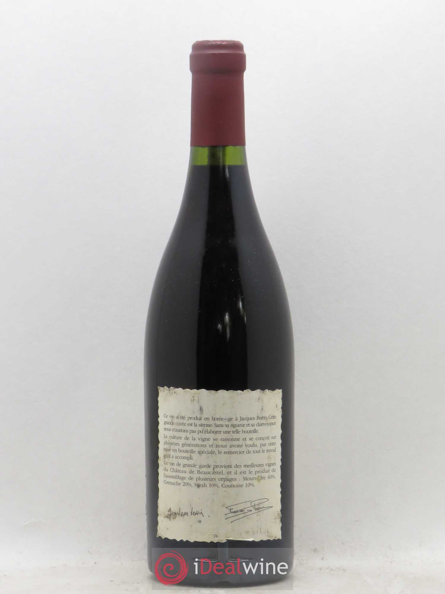 Châteauneuf-du-Pape Château de Beaucastel Hommage à Jacques Perrin Famille Perrin 1995 - Lot de 1 bouteille - 1