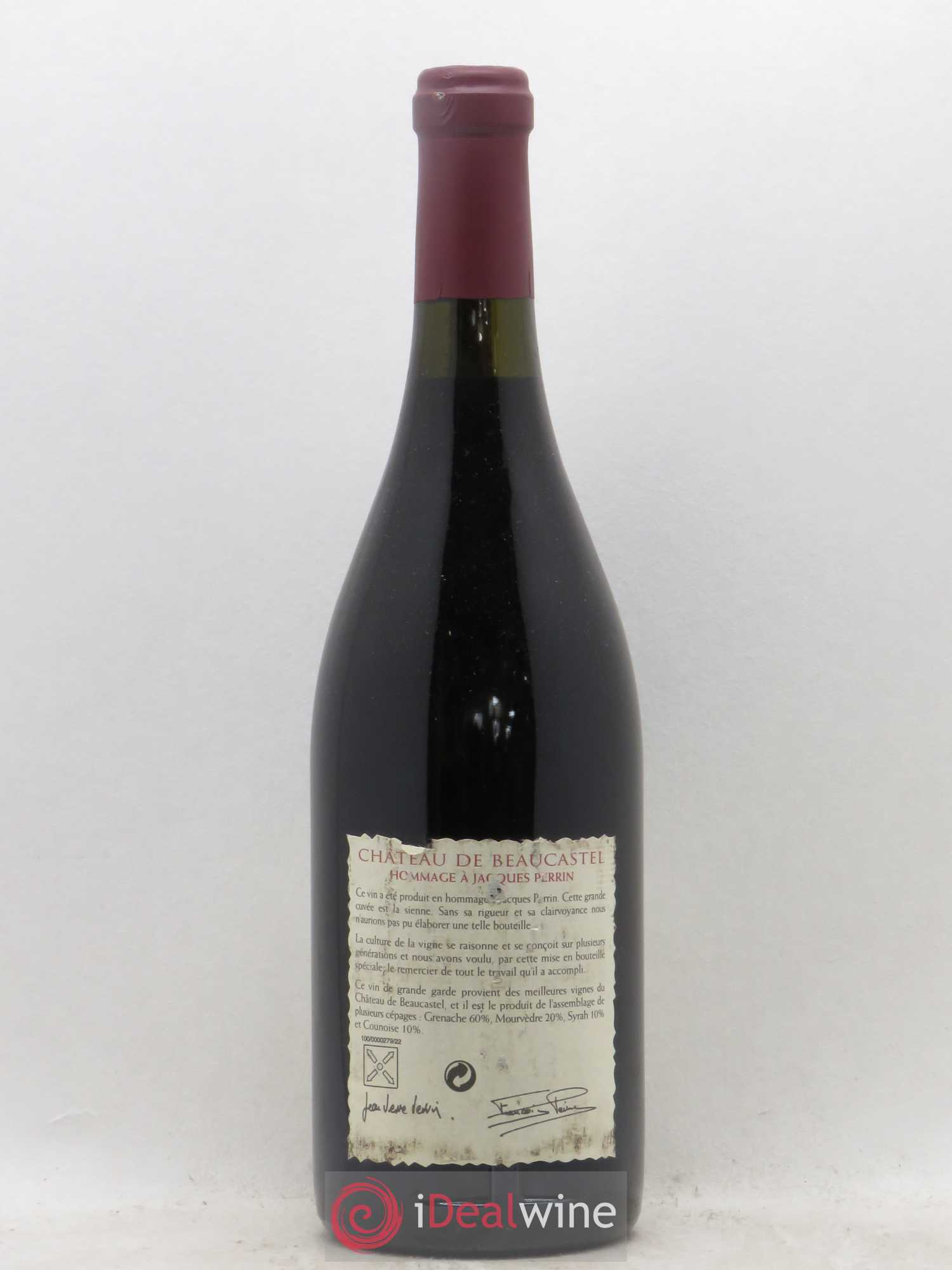 Châteauneuf-du-Pape Château de Beaucastel Hommage à Jacques Perrin Famille Perrin (sans prix de réserve) 2000 - Lot de 1 bouteille - 1