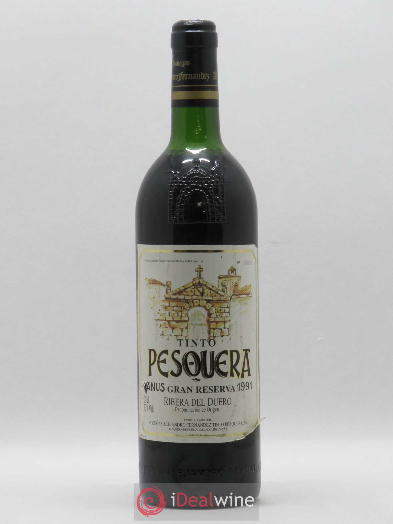 Ribera del Duero DO Tinto Pesquera Gran Reserva Alejandro Fernandez (sans prix de réserve) 1991 - Lot de 1 bouteille - 0