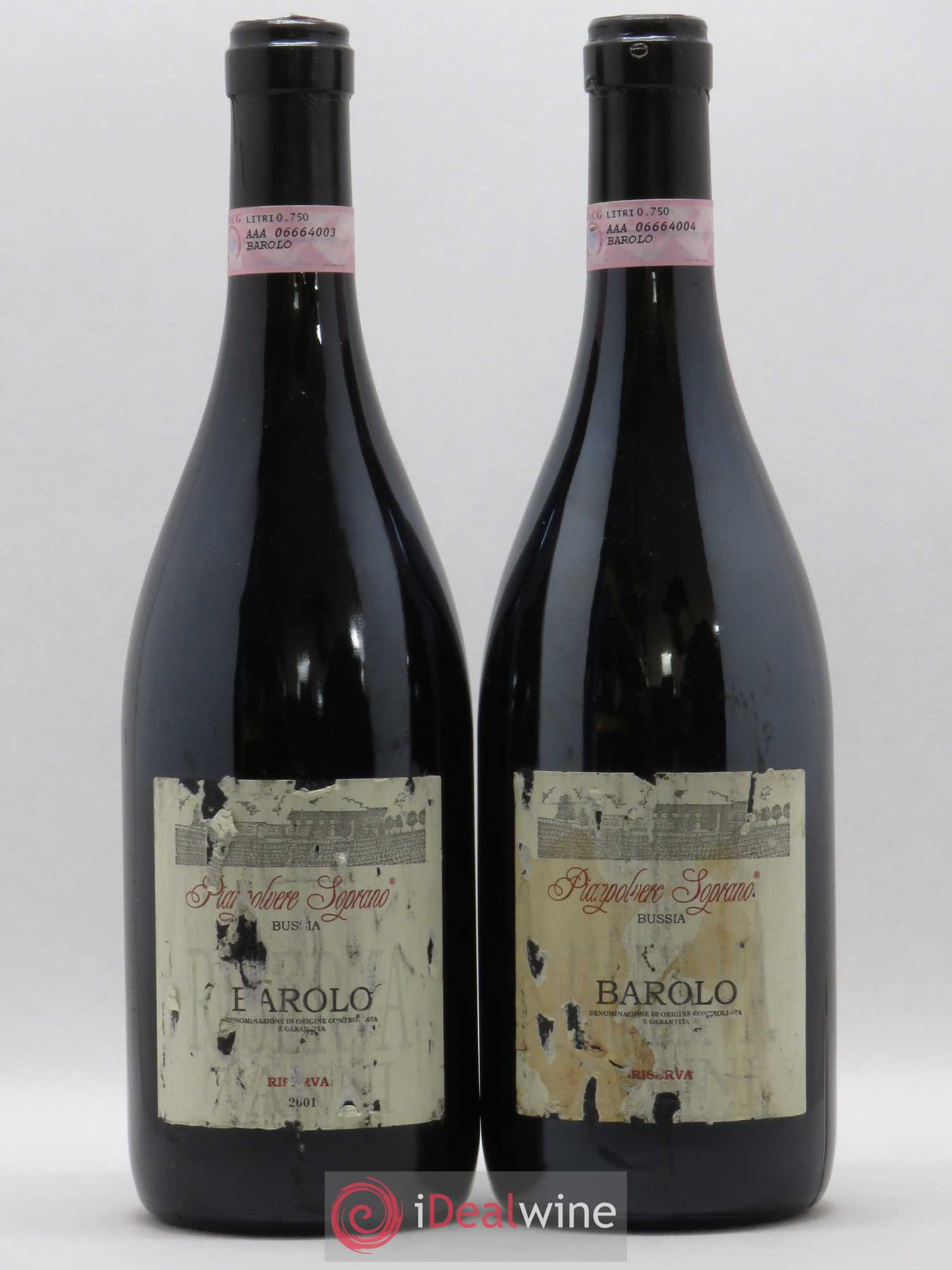 Barolo Riserva Bussia Sagrano (sans prix de réserve) 2001 - Lot de 2 bouteilles - 0