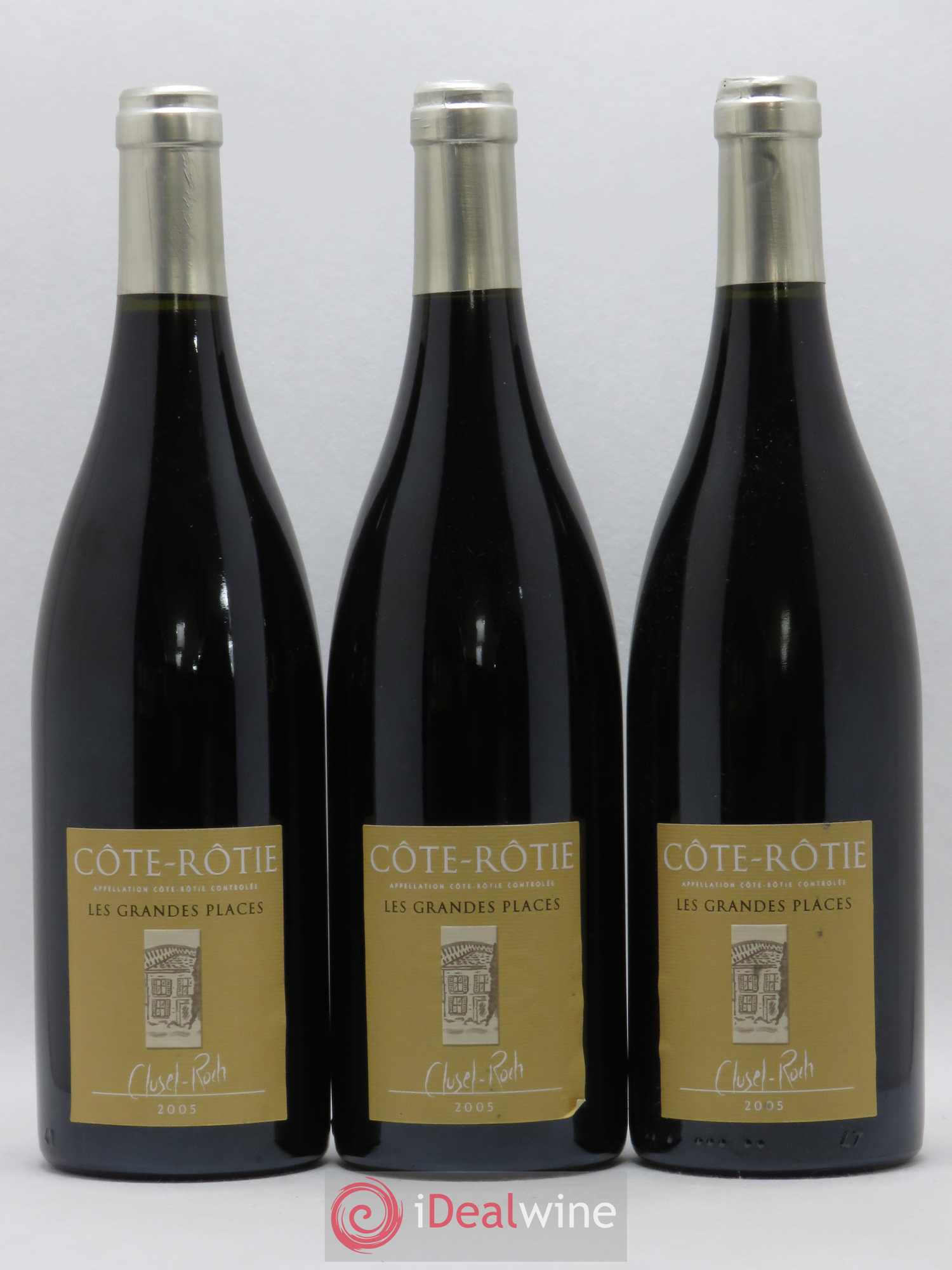 Côte-Rôtie Les Grandes Places Clusel-Roch (sans prix de réserve) 2005 - Lot de 3 bouteilles - 0