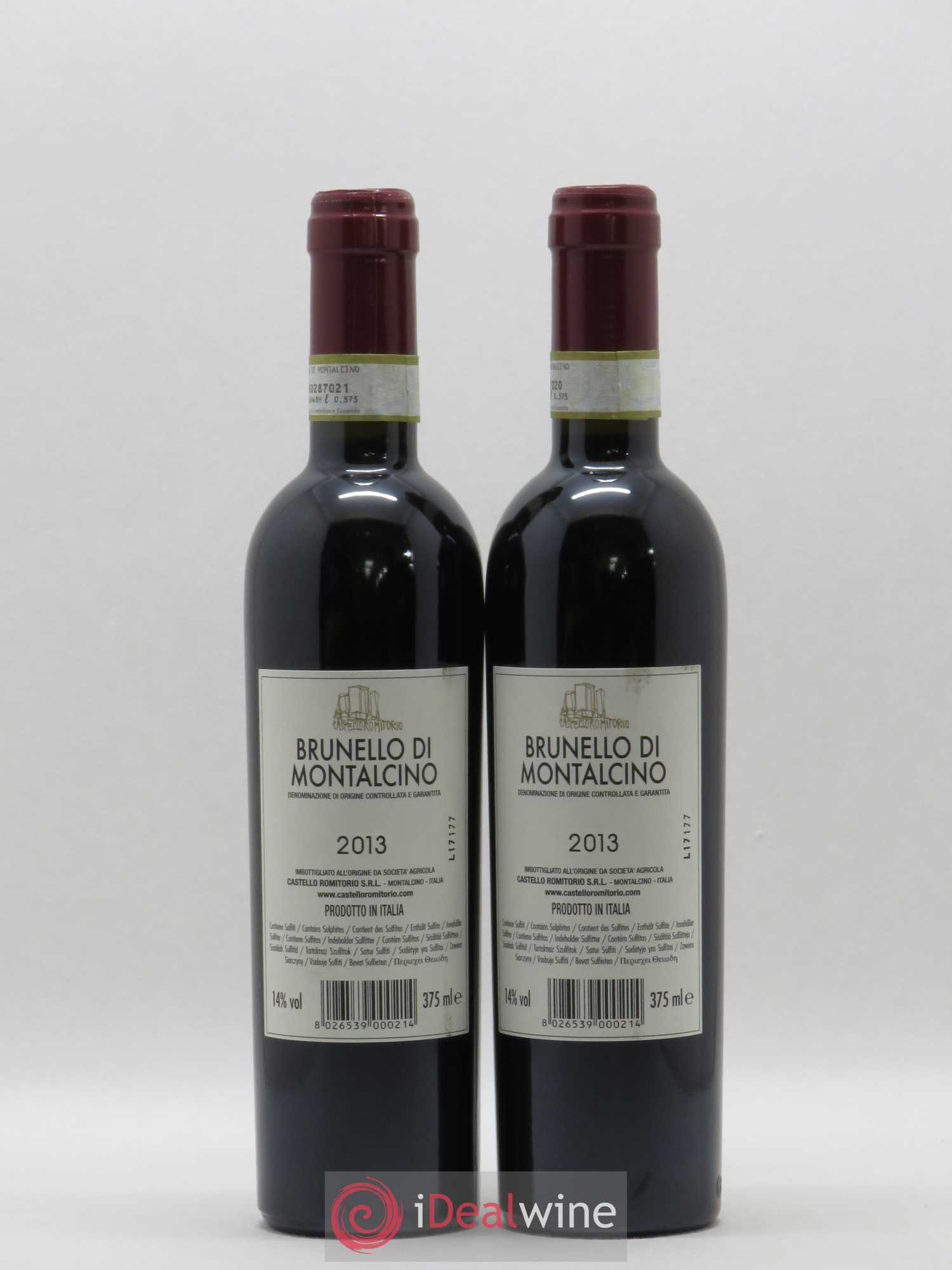 Brunello di Montalcino Castello Romitorio (sans prix de réserve) 2013 - Posten von 2 Demi-Flaschen - 1