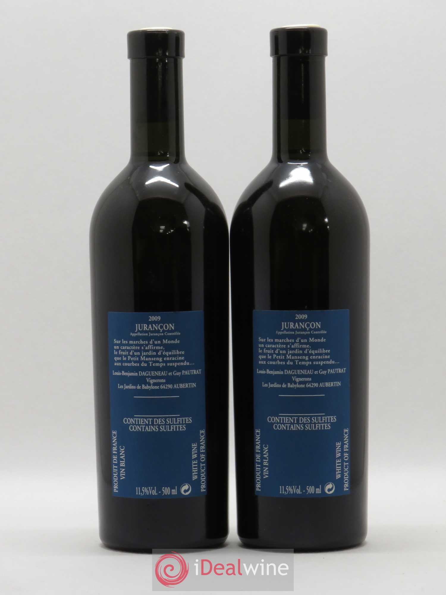 Vin de France (anciennement Jurançon) Jardins de Babylone Didier Dagueneau 2009 - Lot de 2 bouteilles - 1