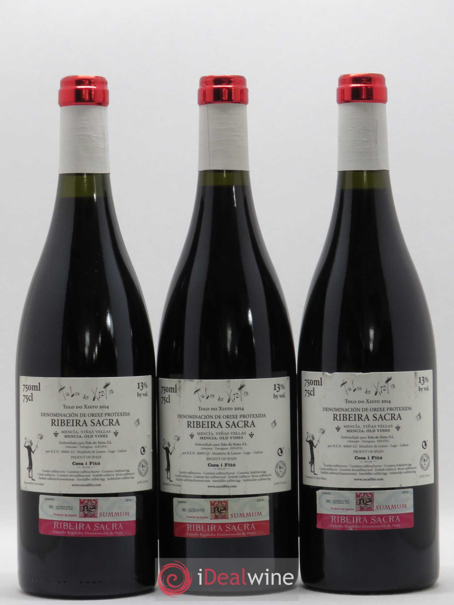 Espagne Ribeira Sacra DO Tolo do Xisto Coca I Fito (sans prix de réserve) 2014 - Posten von 5 Flaschen - 2