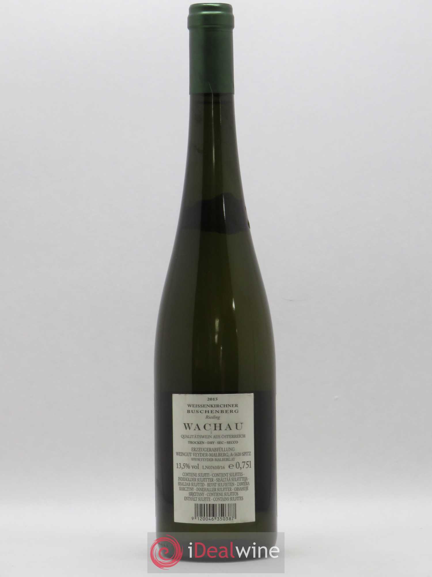 Autriche Wachau Riesling Weissenkirchner Buschenberg Veyder-Malberg Spitz (sans prix de réserve) 2015 - Posten von 1 Flasche - 1