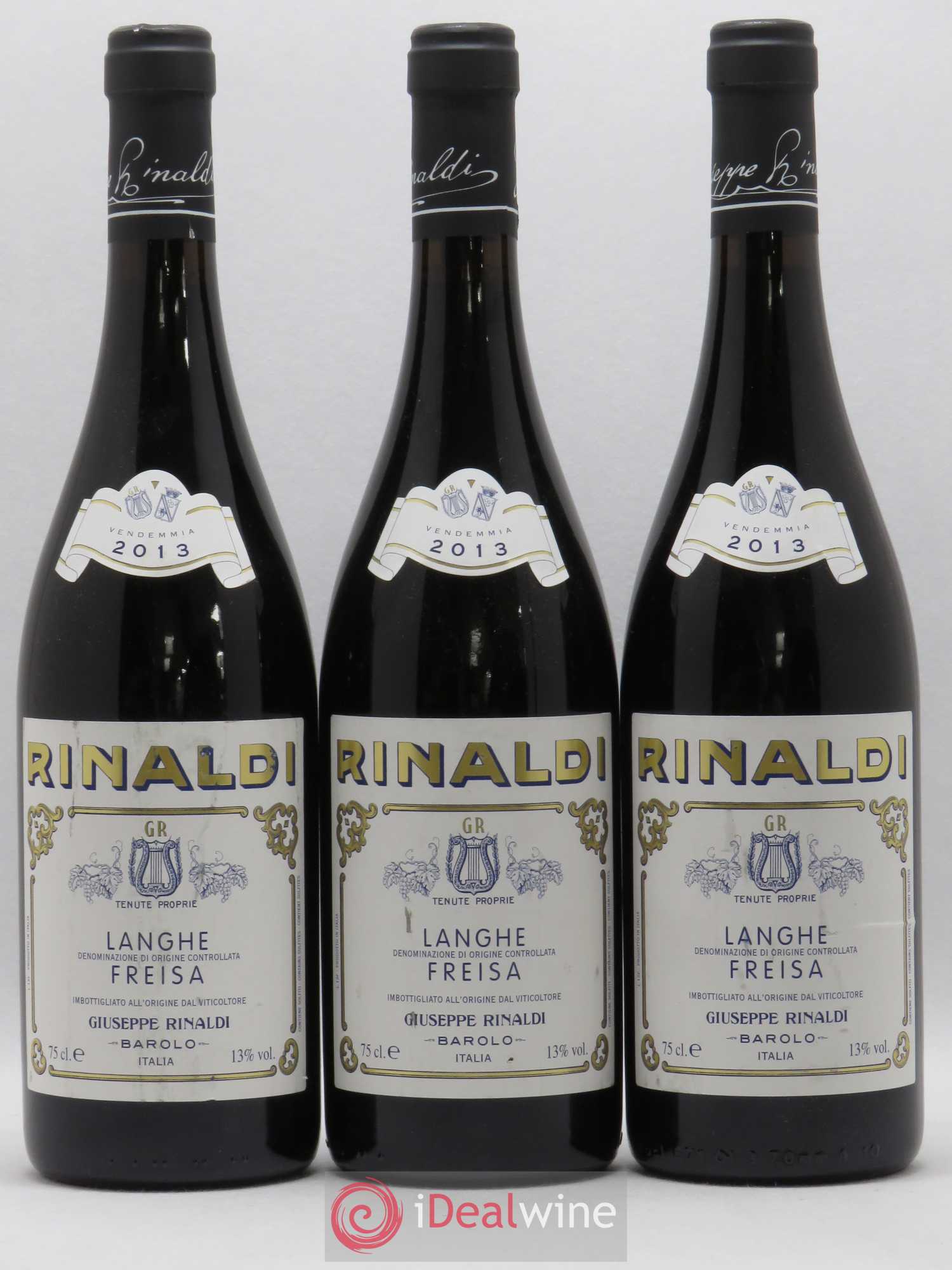 Langhe DOC Freisa Giuseppe Rinaldi (sans prix de réserve) 2013 - Posten von 3 Flaschen - 0