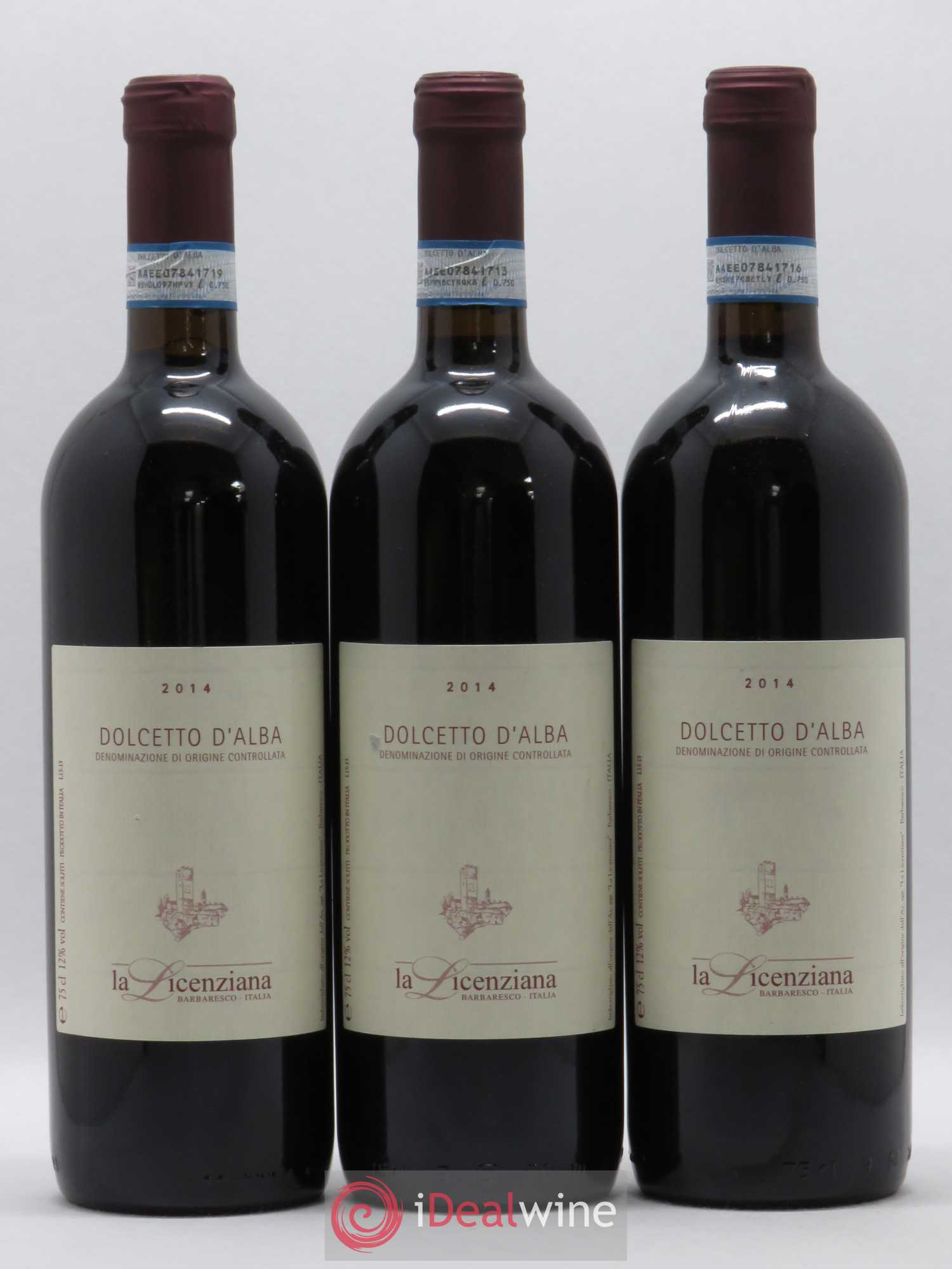 Dolcetto d'Alba DOC La Licenziana (sans prix de réserve) 2014 - Posten von 3 Flaschen - 0