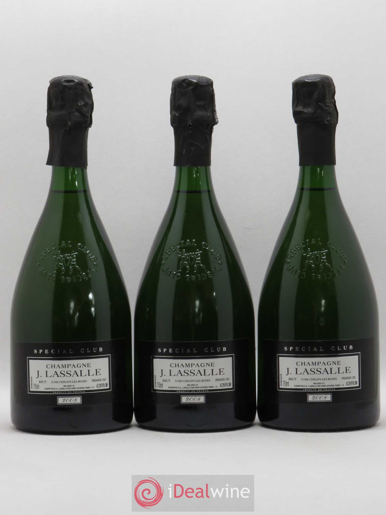 Champagne Cuvée Spéciale Club J. Lassalle 2008 - Posten von 3 Flaschen - 0