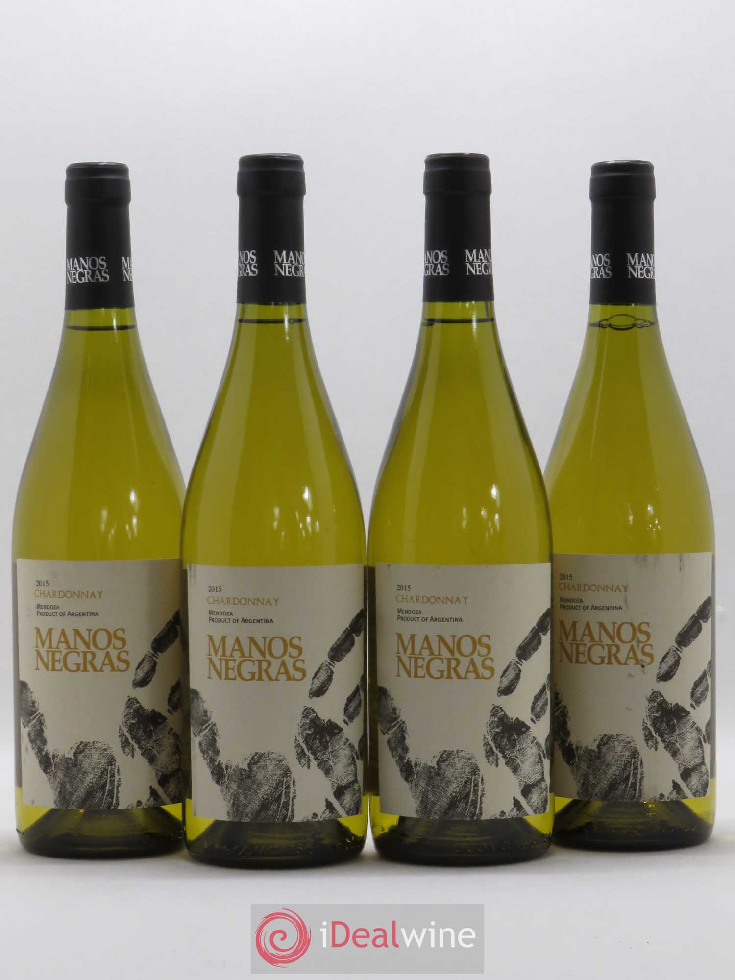 Mendoza Manos Negras Chardonnay (sans prix de réserve) 2015 - Posten von 4 Flaschen - 0