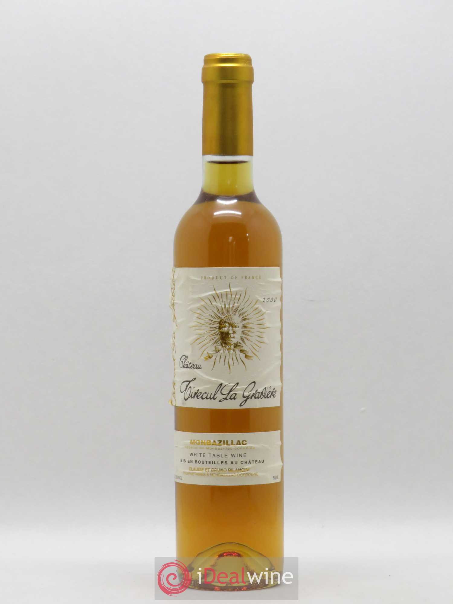 Monbazillac Château Tirecul La Gravière Bruno et Claudie Bilancini 50cl (senza prezzo di riserva) 2000 - Lotto di 1 bottiglia - 0