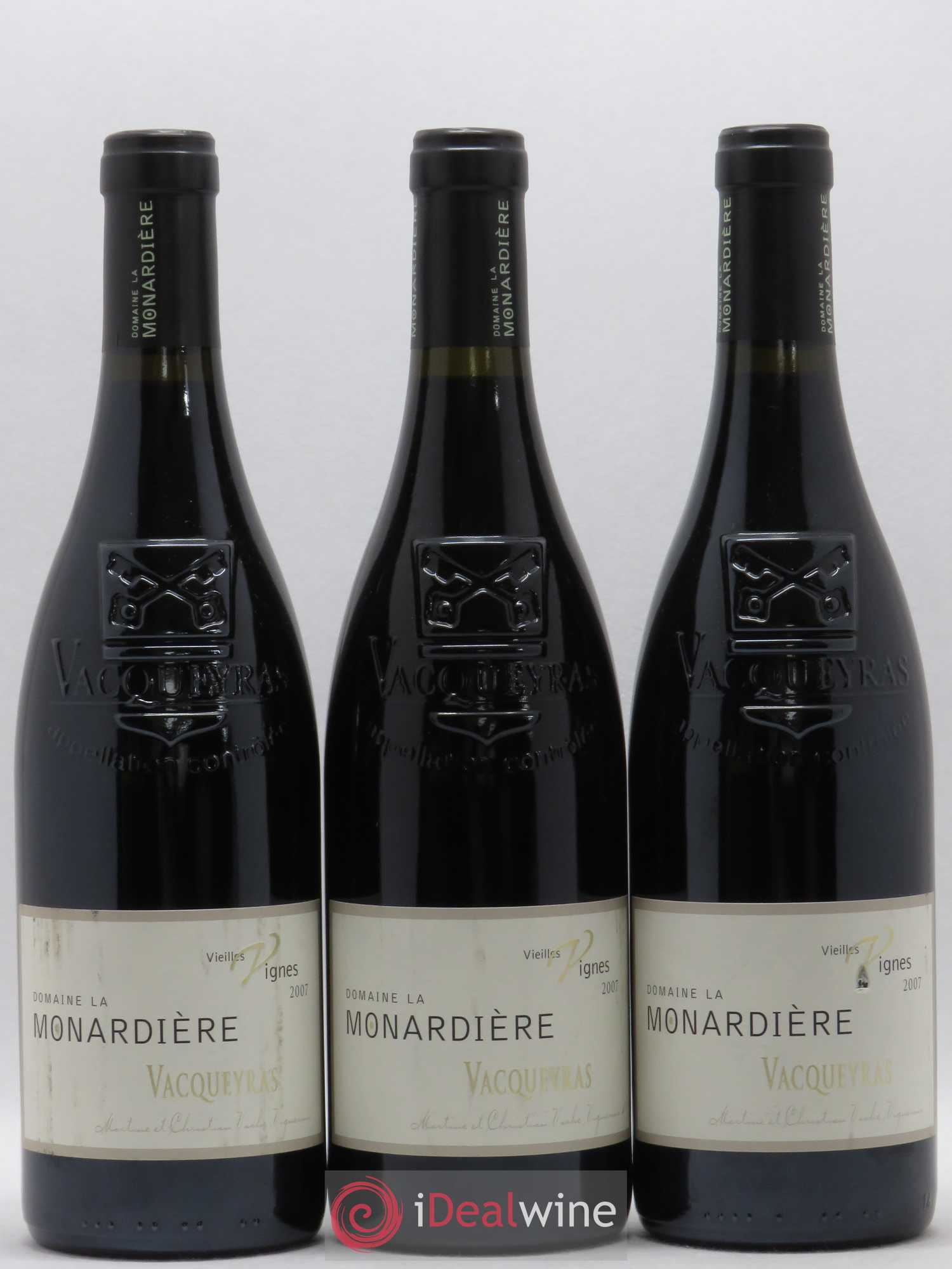 Vacqueyras Vieilles Vignes La Monardière (Domaine) (sans prix de réserve) 2007 - Lot de 3 bouteilles - 0