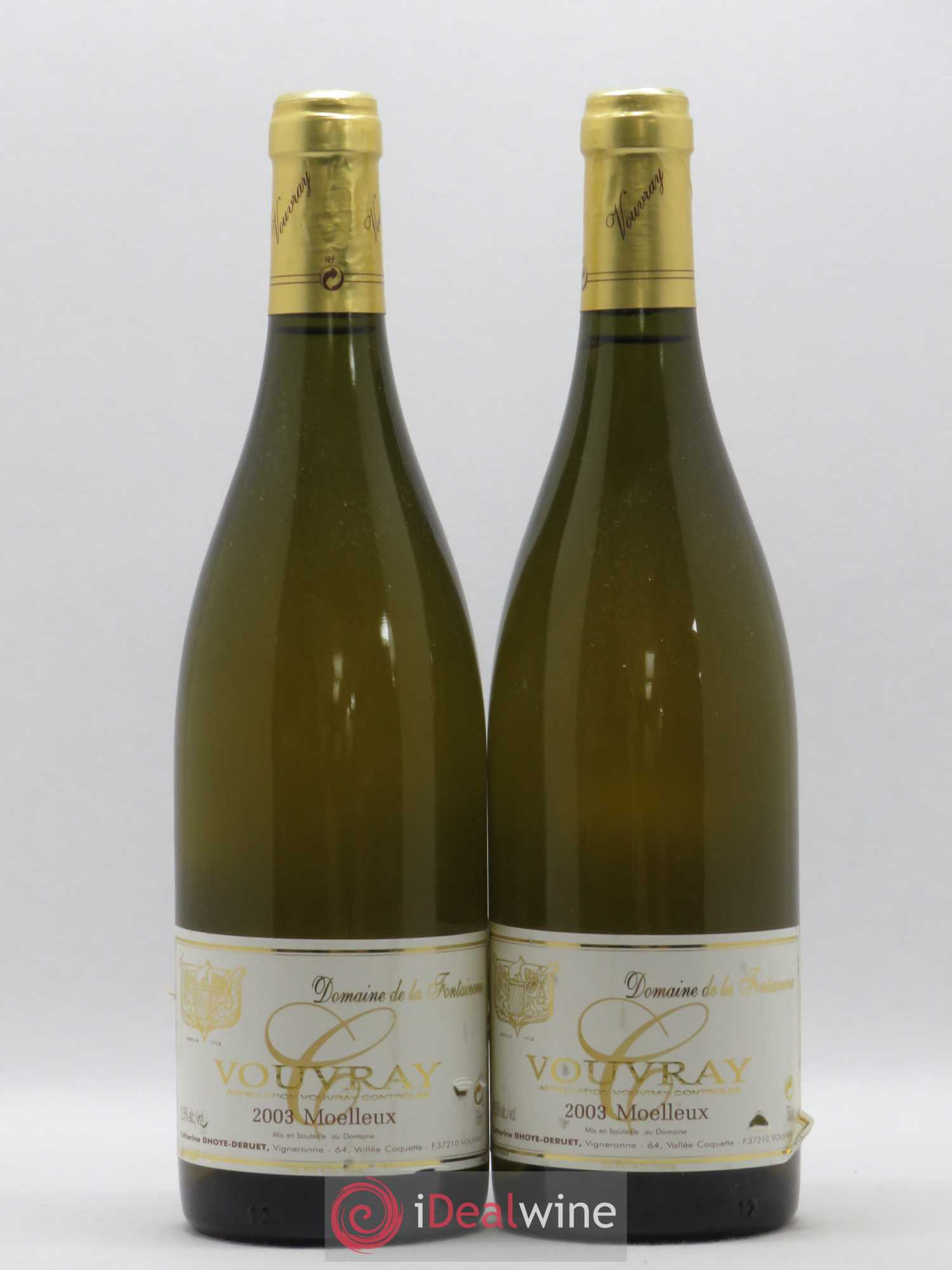 Vouvray Domaine de la Fontainerie (sans prix de réserve) 2003 - Lotto di 2 bottiglie - 0