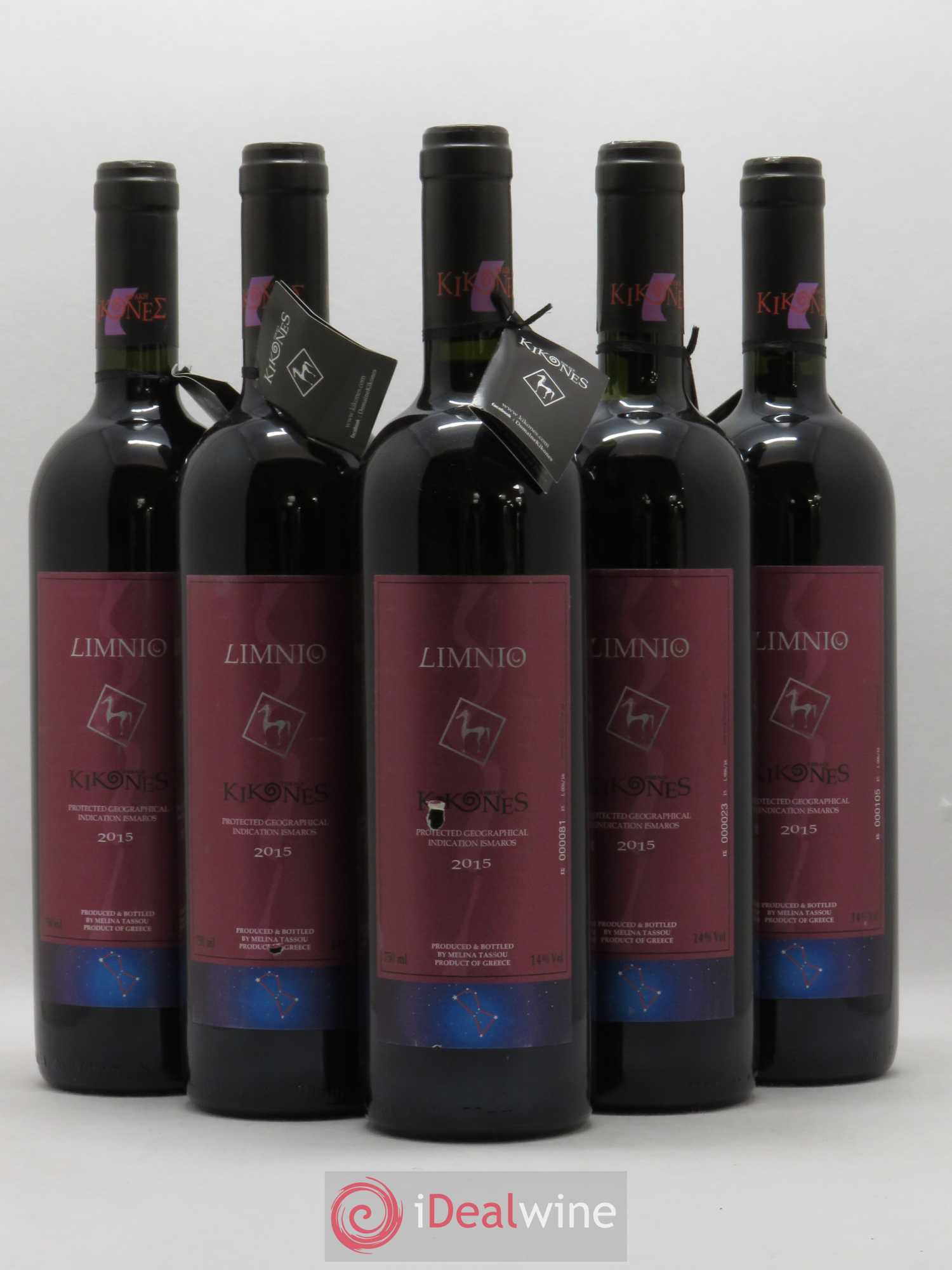 Vins Etrangers Limnio Kikones Ismaros (sans prix de réserve) 2015 - Posten von 5 Flaschen - 0