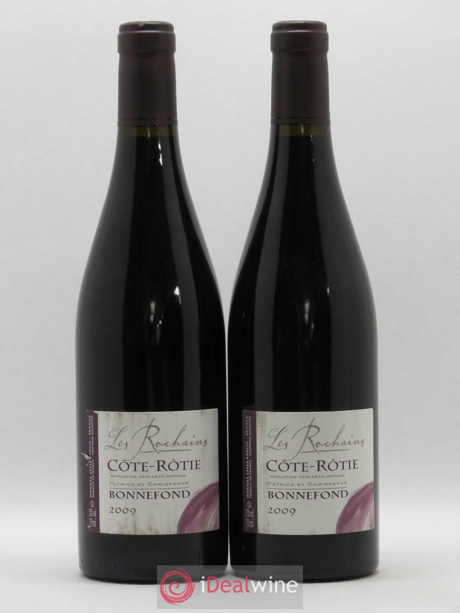 Côte-Rôtie Les Rochains Domaine Bonnefond (sans prix de réserve) 2009 - Lot de 2 bouteilles - 0