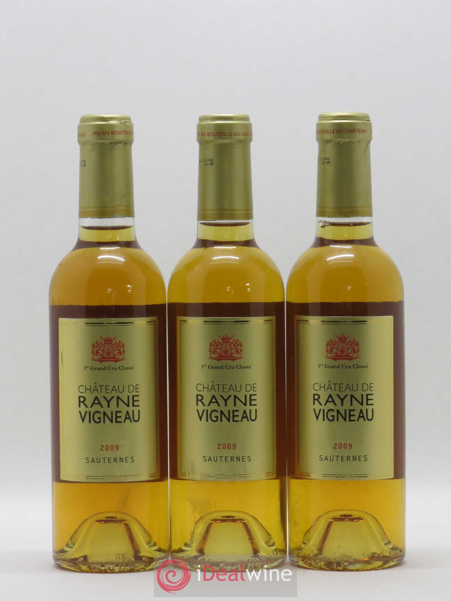 Château de Rayne Vigneau 1er Grand Cru Classé (senza prezzo di riserva) 2009 - Lotto di 3 mezze bottiglie - 0