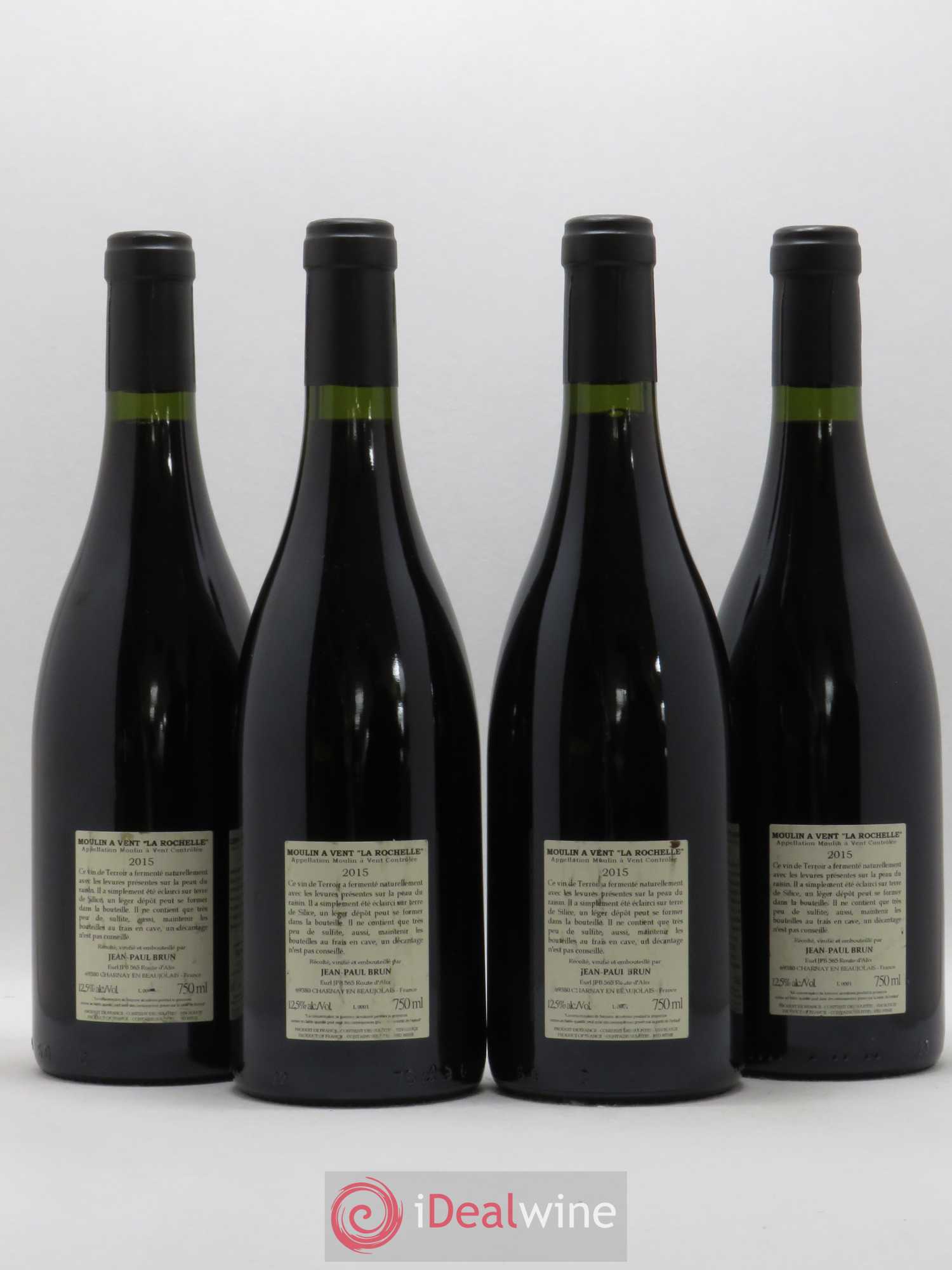 Moulin-à-Vent La Rochelle Terres dorées - J-P. Brun (Domaine des) (sans prix de réserve) 2015 - Lot de 4 bouteilles - 1