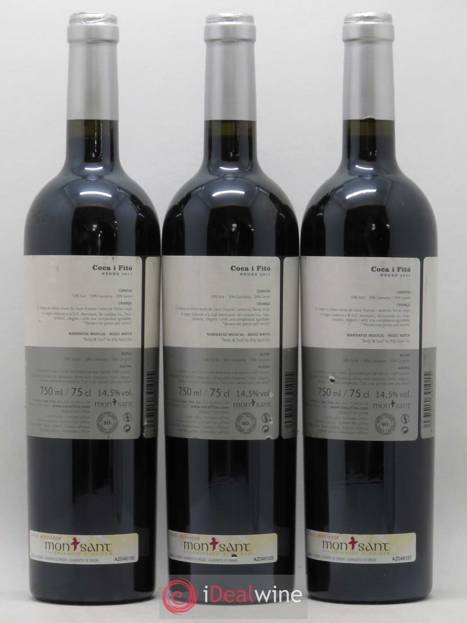 Montsant DO Crianza Coca I Fito (sans prix de réserve) 2011 - Posten von 3 Flaschen - 1