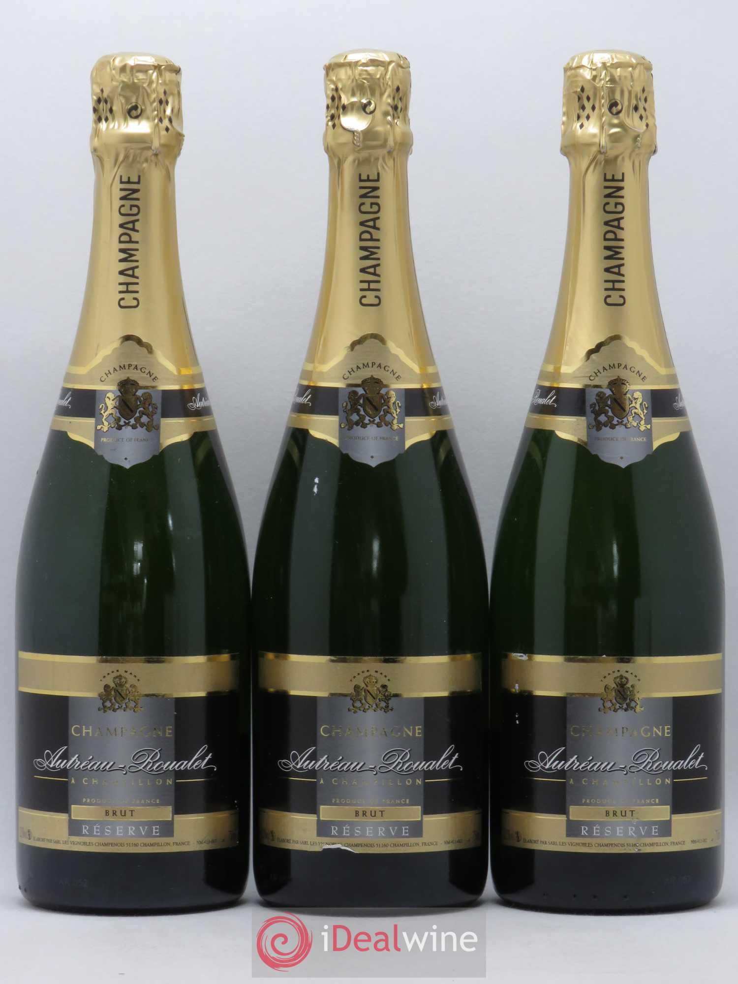 Champagne Réserve Autreau Roualet (sans prix de réserve) - Lot de 3 bouteilles - 0