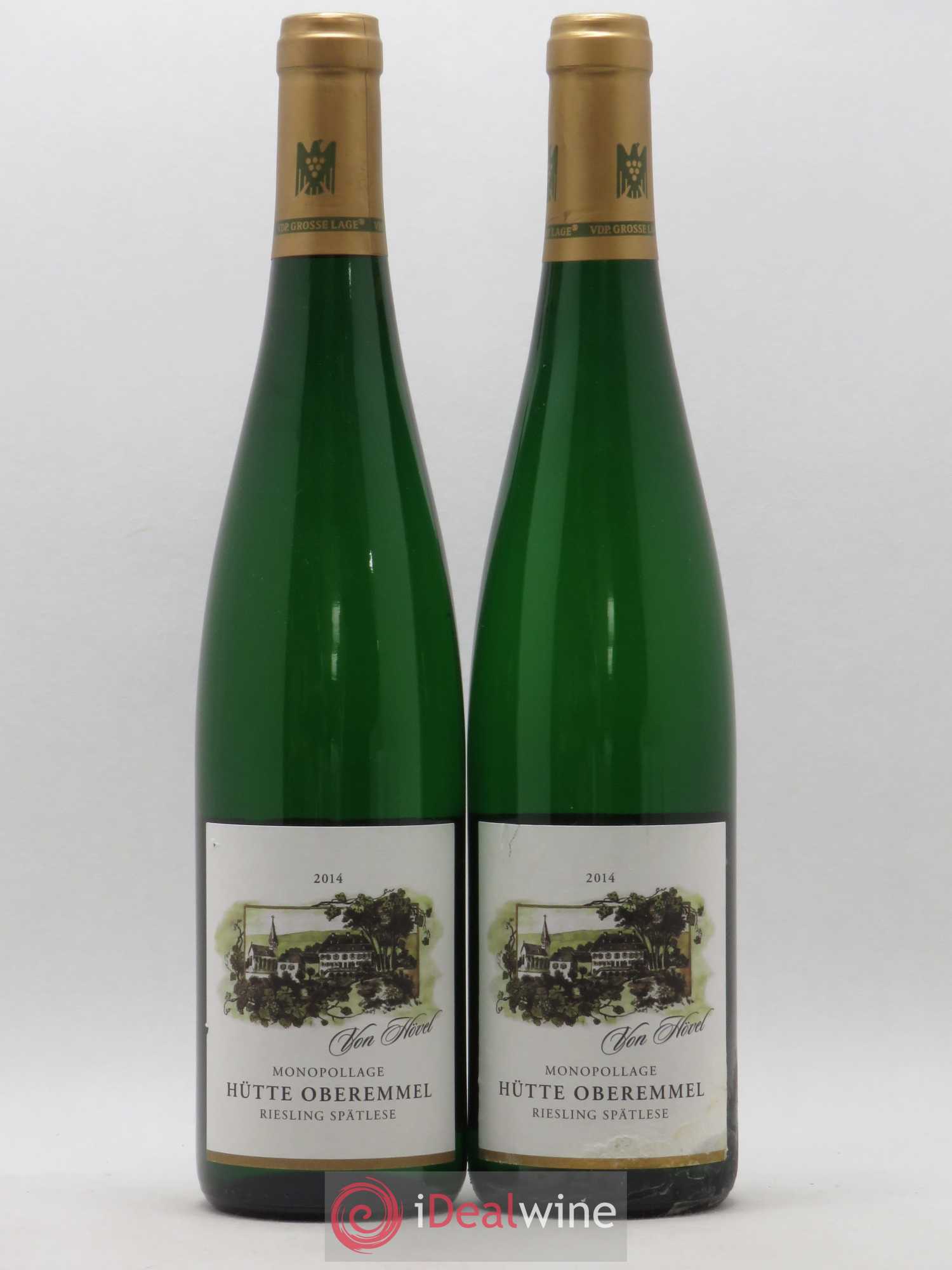 Allemagne Mosel-Saar Riesling Spatlese Hütte Oberemmel Grosse Lage Goldkapsul Von Hovel (sans prix de réserve) 2014 - Posten von 2 Flaschen - 0