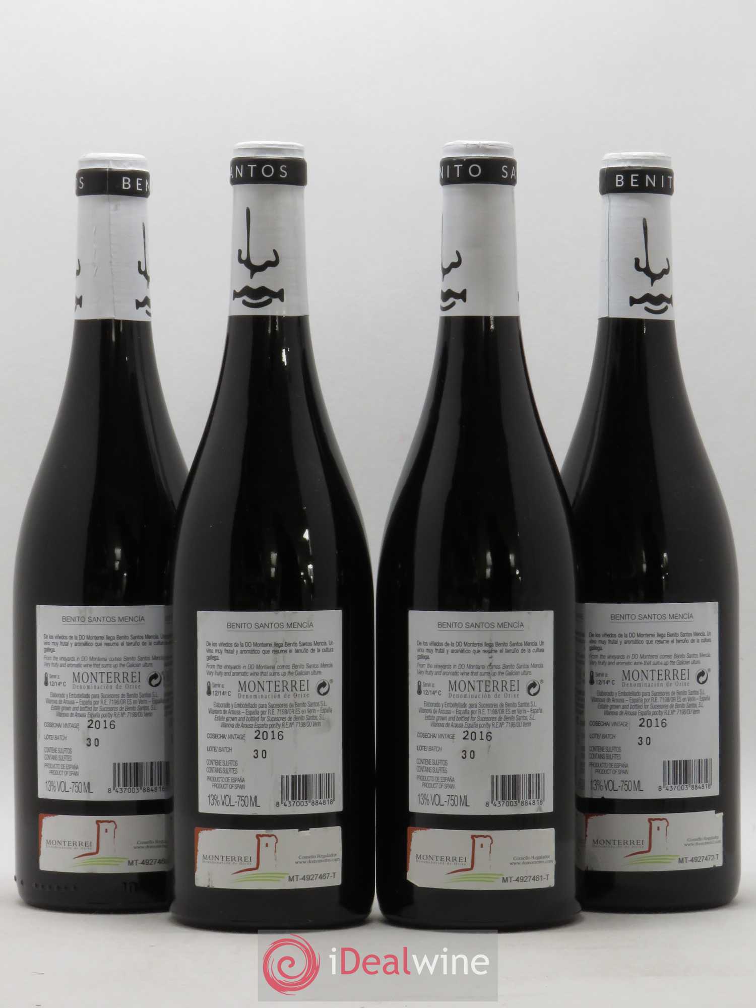 Espagne Monterrei DO Benito Santos Mencia (sans prix de réserve) (sans prix de réserve) 2016 - Posten von 4 Flaschen - 1