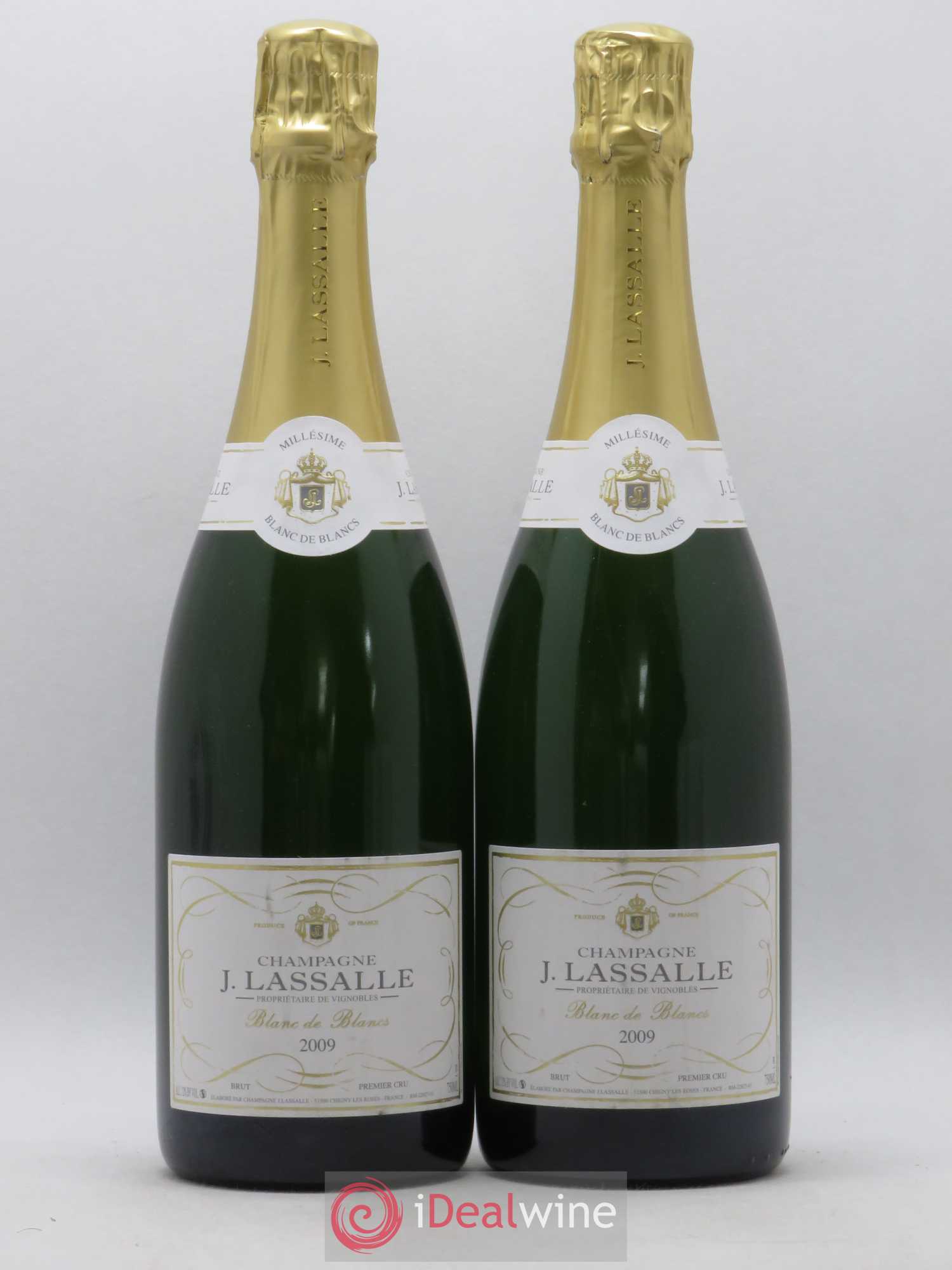 Champagne Blanc de blancs Lassalle (sans prix de réserve) 2009 - Posten von 2 Flaschen - 0