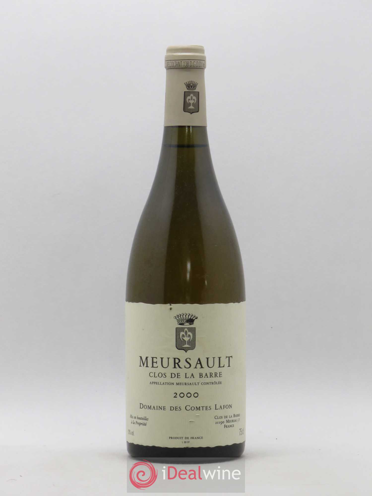 Meursault Clos de la Barre Comtes Lafon (Domaine des) (sans prix de réserve) 2000 - Lot de 1 bouteille - 0