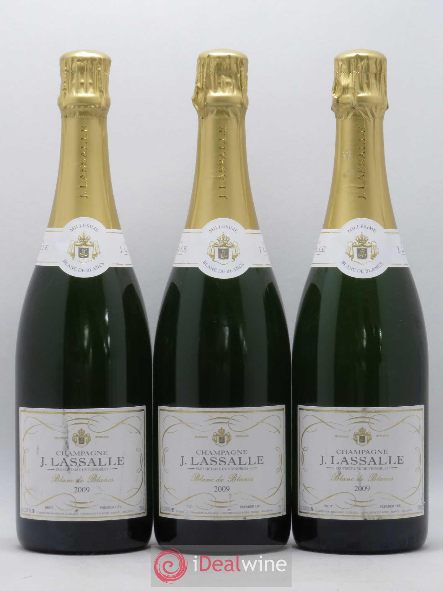 Champagne Blanc de blancs Jacques Lassalle (sans prix de réserve) 2009 - Posten von 3 Flaschen - 0