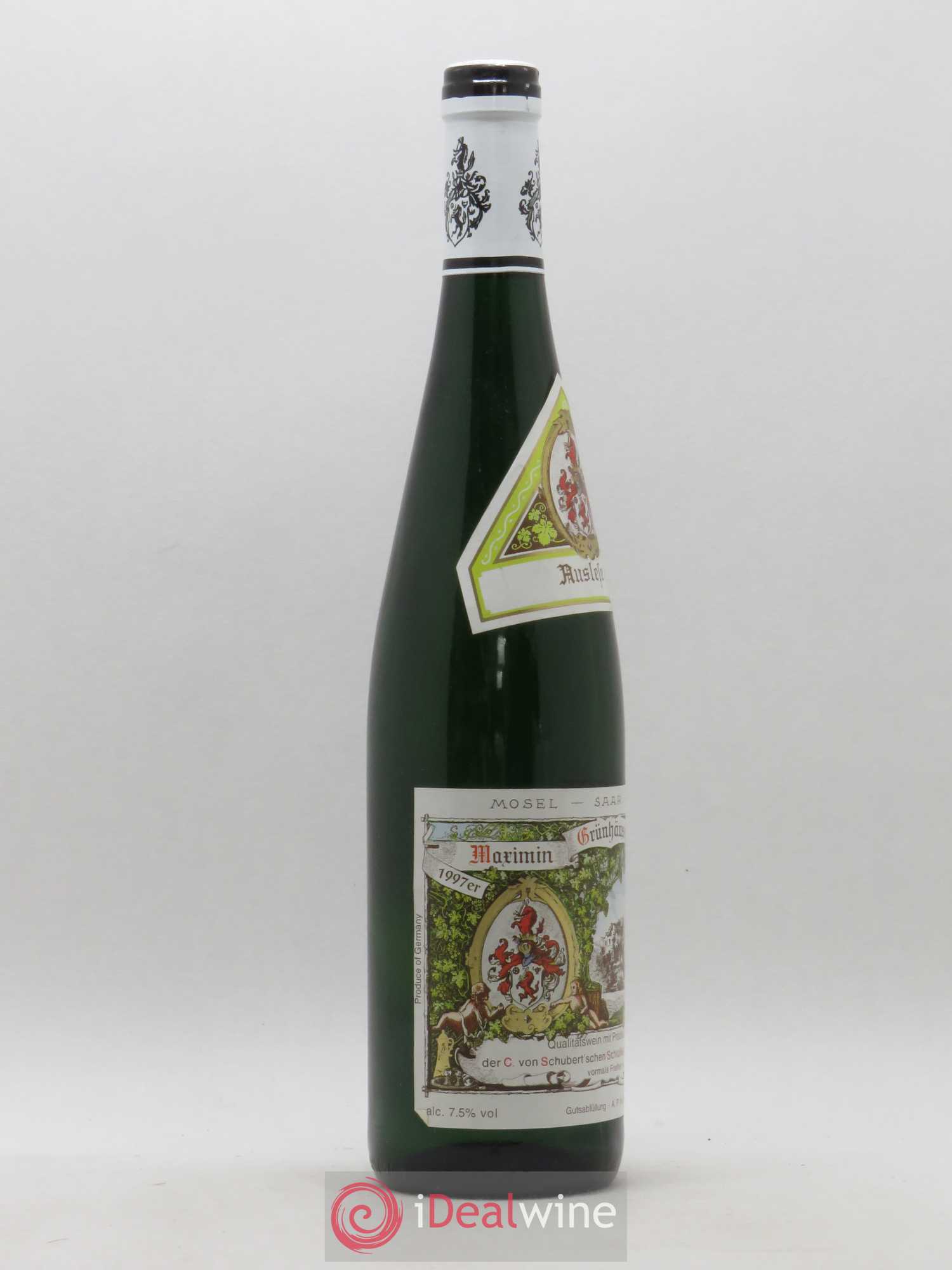 Allemagne Mosel-Saar Riesling Auslese 89 Maximin Grunhauser Herrenberg Von Schubert'schen (sans prix de réserve) 1997 - Posten von 1 Flasche - 1
