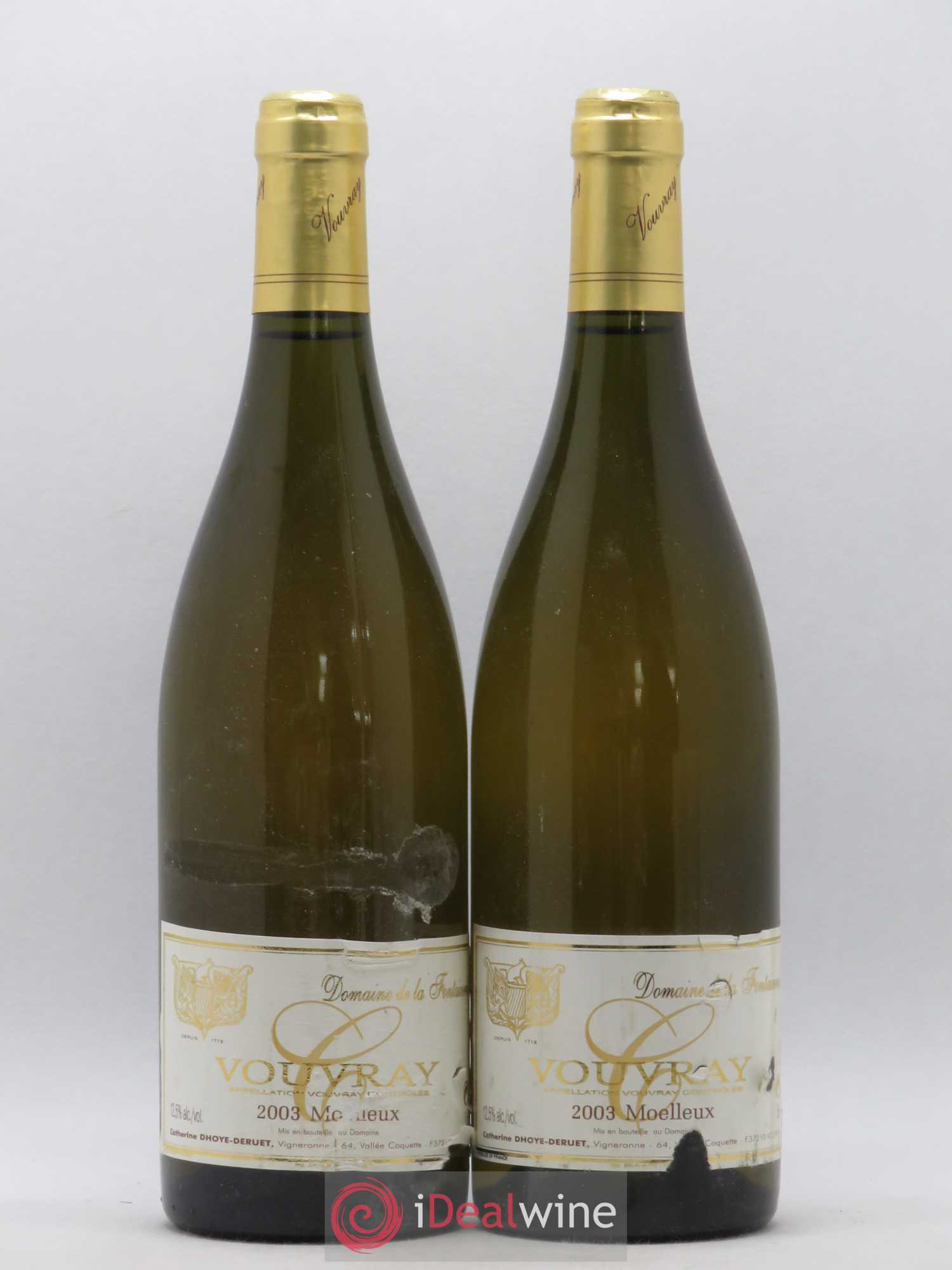 Vouvray Domaine de la Fontainerie (sans prix de réserve) 2003 - Lotto di 2 bottiglie - 0