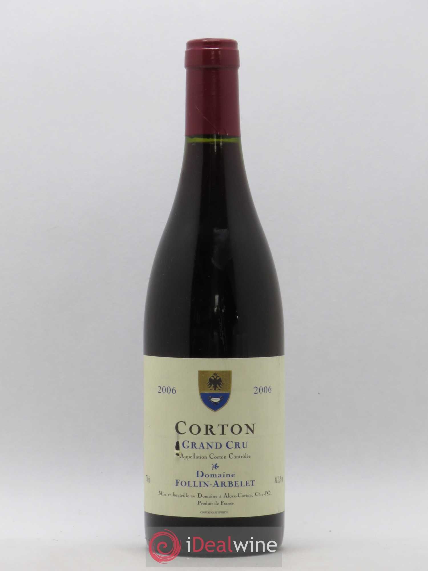 Corton Grand Cru Follin-Arbelet (Domaine) 2006 - Lot de 1 bouteille - 0