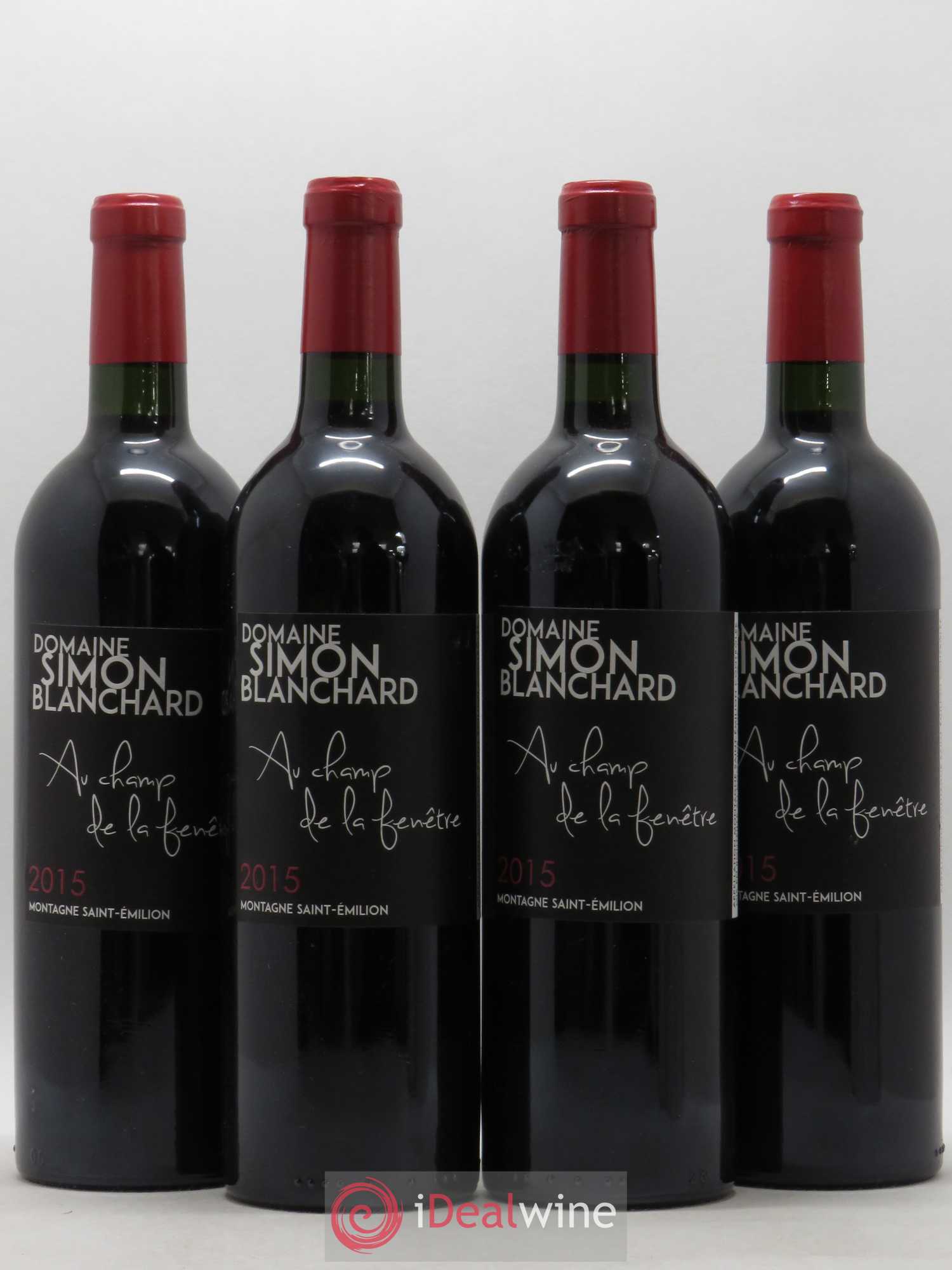 Montagne Saint-Émilion Domaine Simon Blanchard Au Champ de la fenêtre (sans prix de réserve) 2015 - Posten von 4 Flaschen - 0