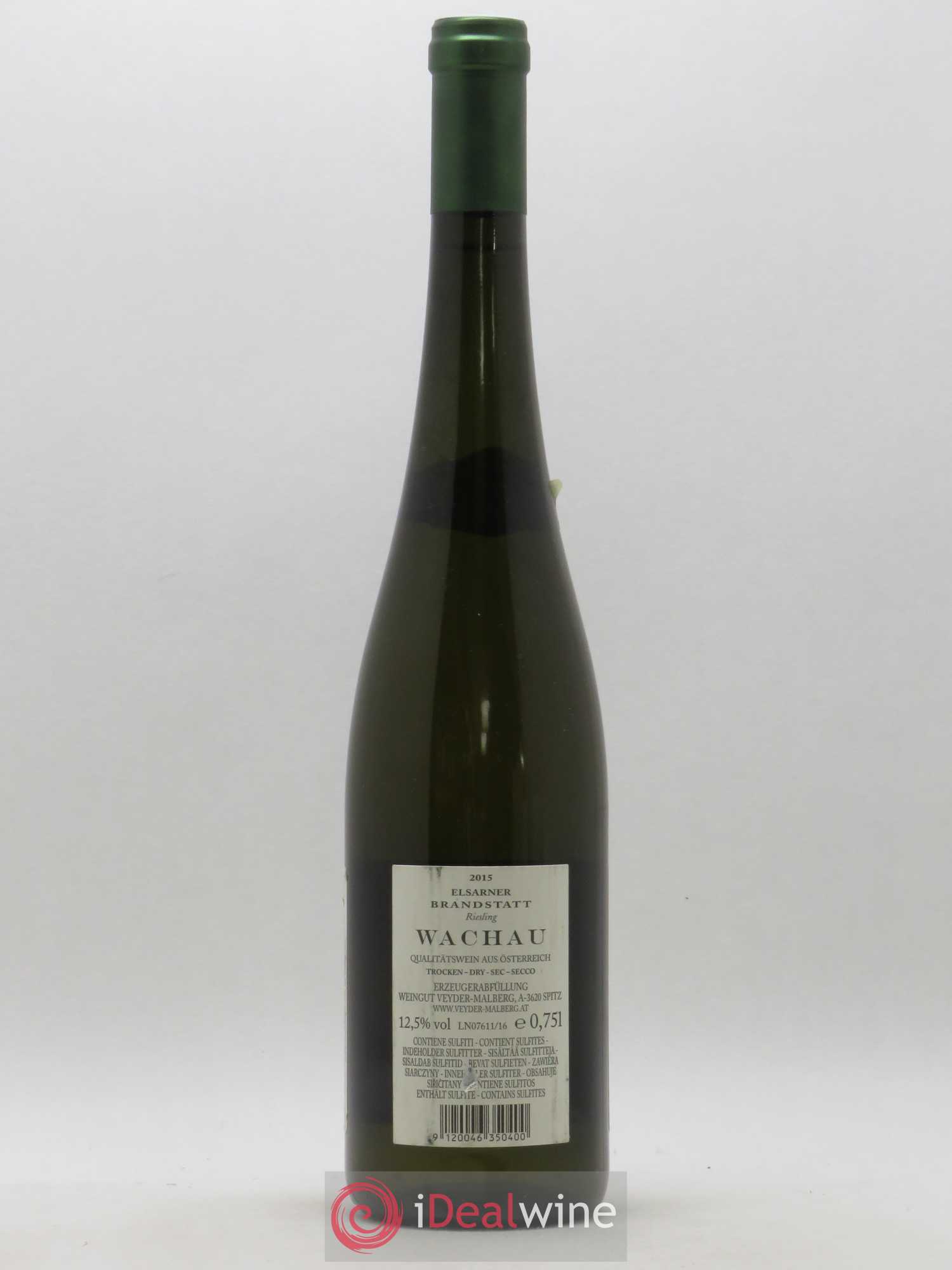 Autriche Riesling Trocken Wachau Elsarner Brandstatt Veyder Malberg (sans prix de réserve) 2015 - Posten von 1 Flasche - 1