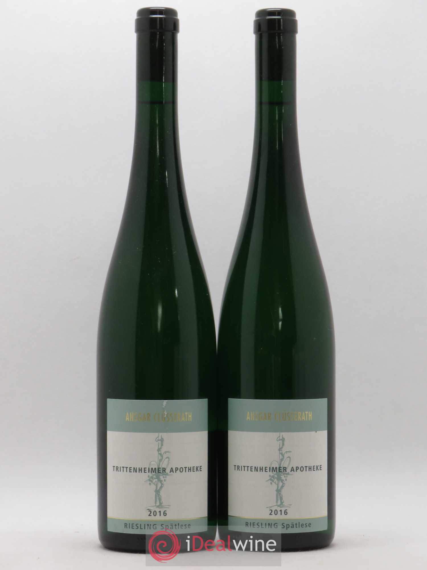 Allemagne Mosel-Saar Riesling Spatlese Trittenheimer Apotheke Ansgar Clusserath (no reserve) 2016 - Lot of 2 bottles - 0