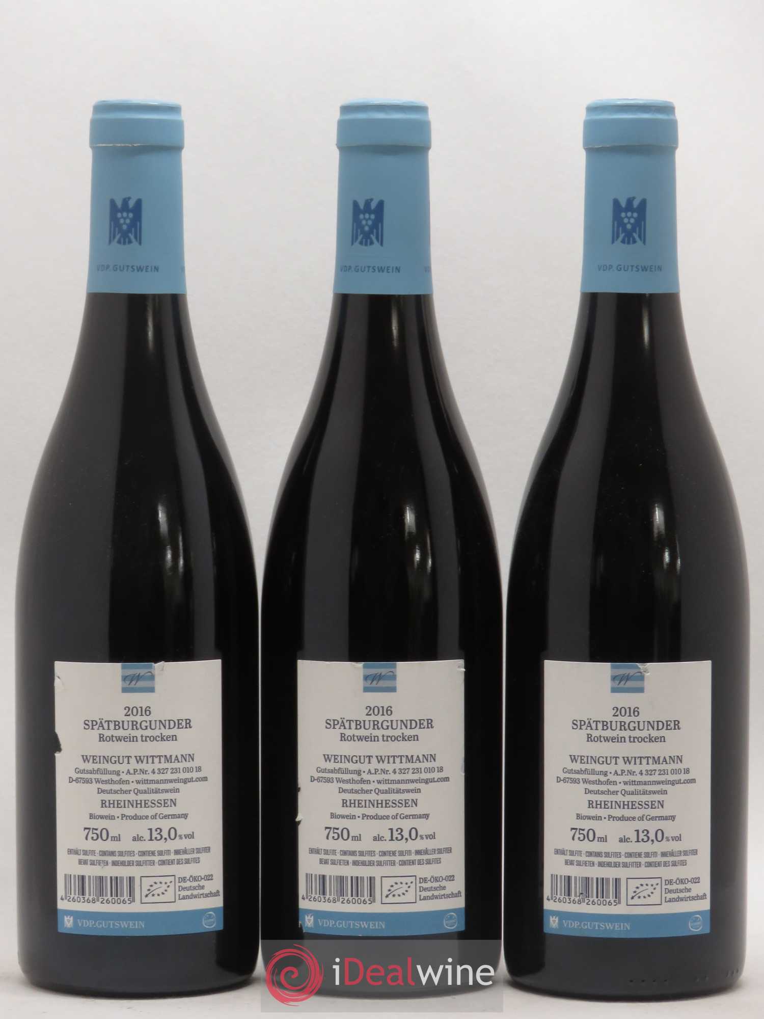 Allemagne Spatburgunder Rotwein Trocken Wittman (sans prix de réserve) 2016 - Posten von 6 Flaschen - 4