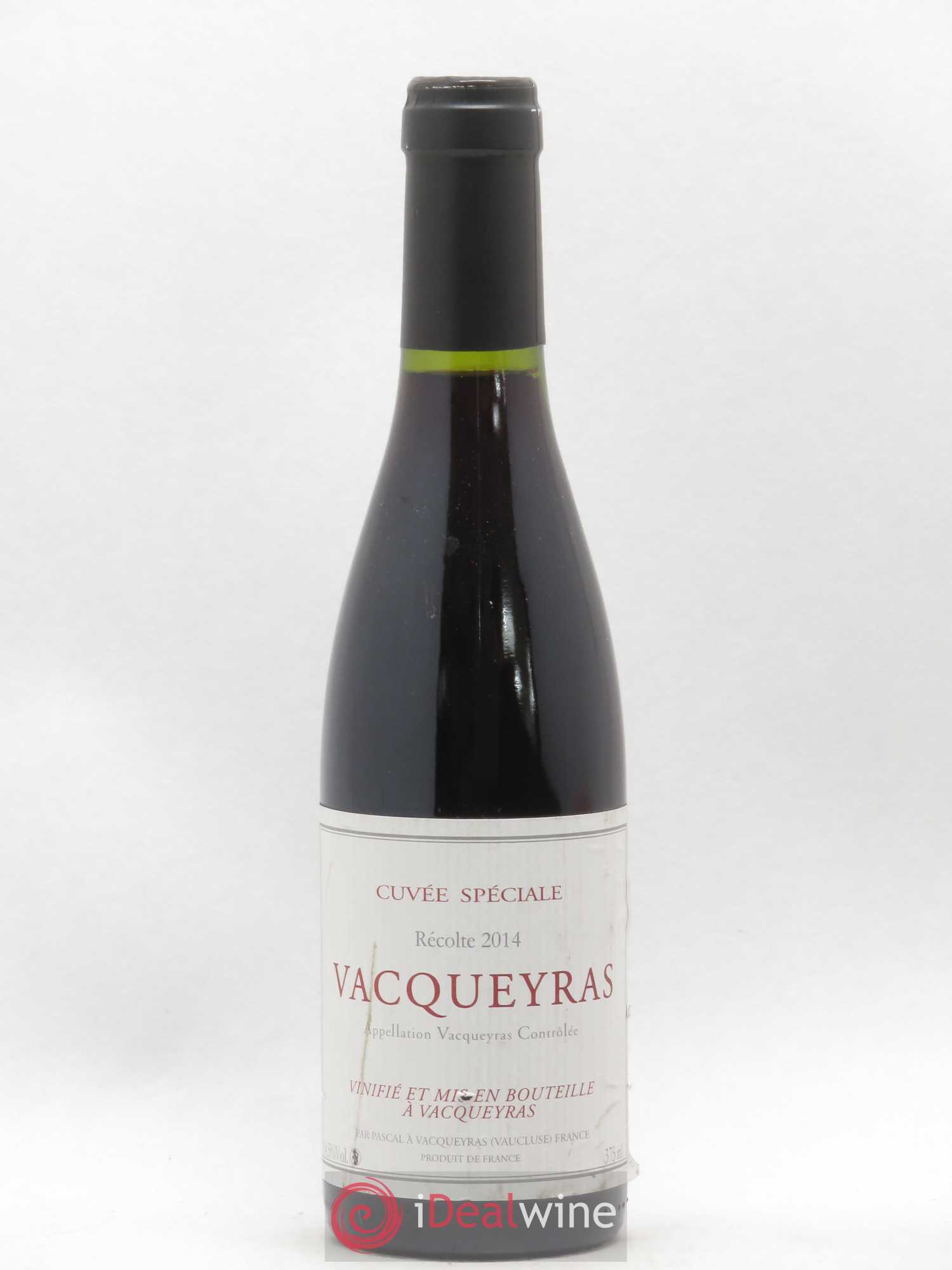 Vacqueyras Pascal Cuvée Spéciale (sans prix de réserve) 2014 - Posten von 1 Demi-Flasche - 0