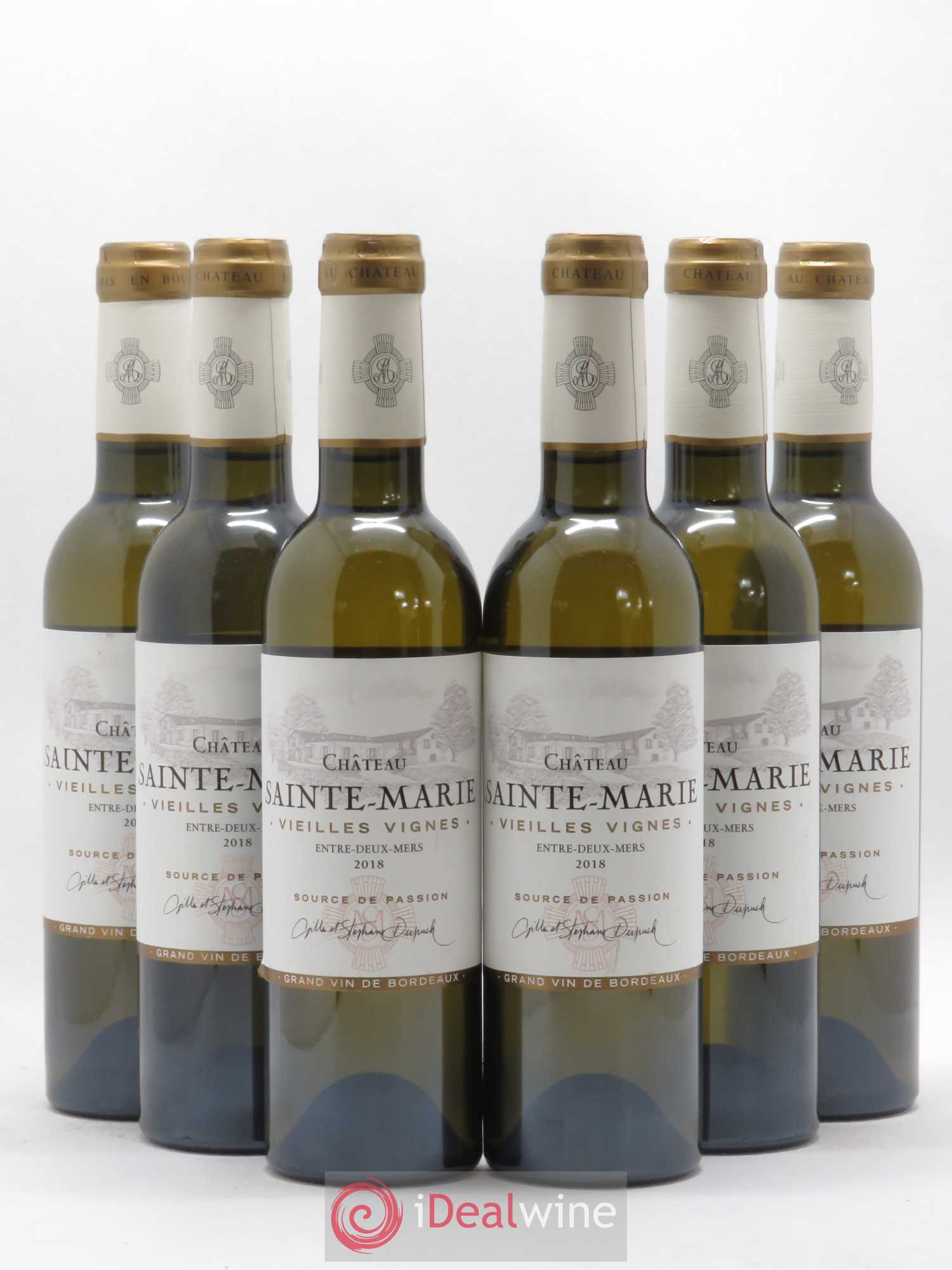 Entre-deux-Mers Château Saint Marie Vieilles Vignes (sans prix de réserve) 2018 - Posten von 6 Demi-Flaschen - 0