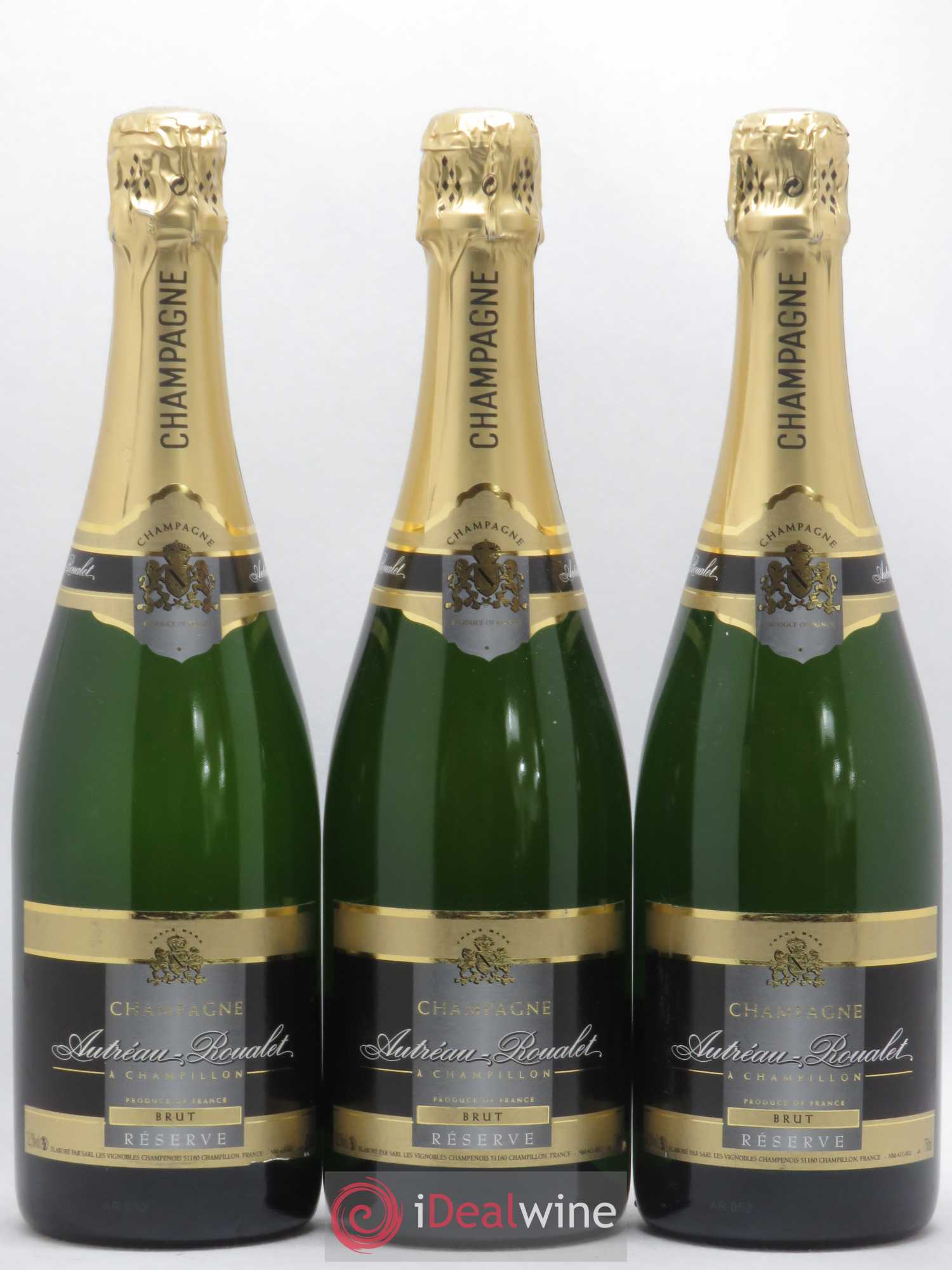 Champagne Autreau Roualet Brut (sans prix de réserve) - Lot de 3 bouteilles - 0