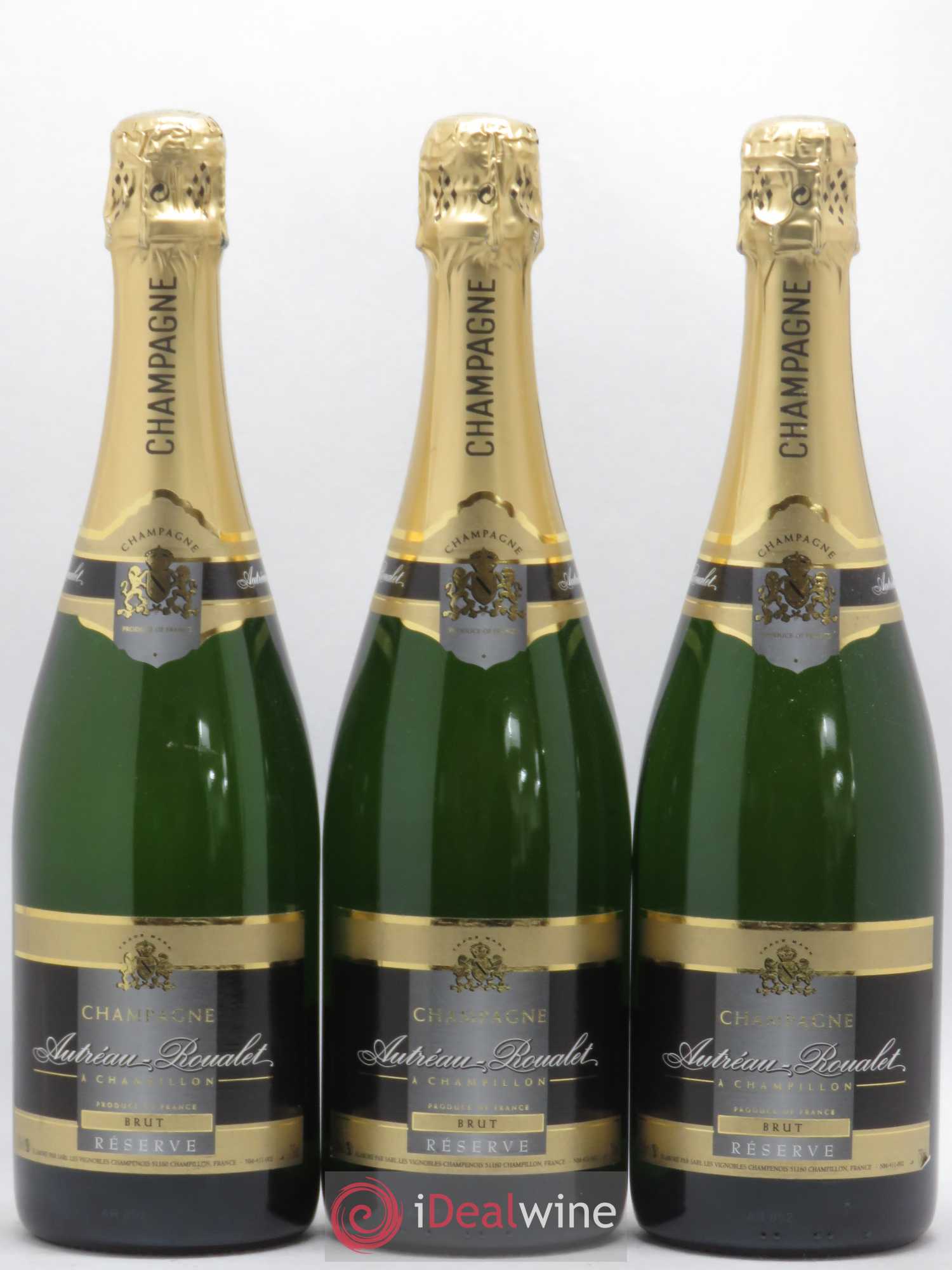 Champagne Autreau Roualet Brut (sans prix de réserve) - Posten von 3 Flaschen - 0
