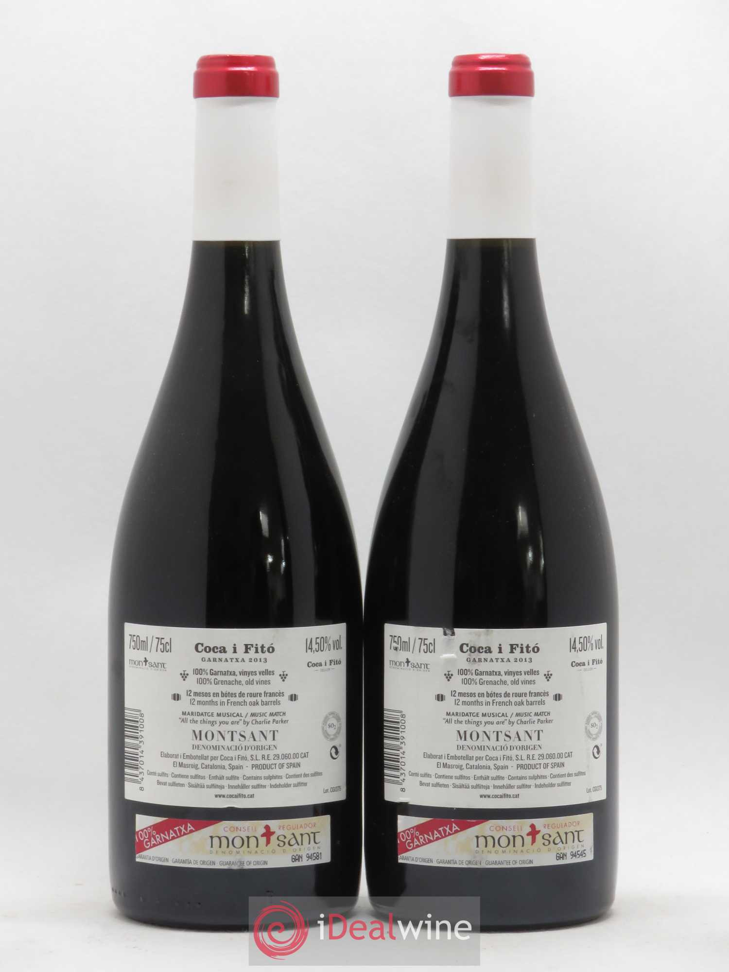 Espagne DO Montsant Coca I Fito Garnatxa (sans prix de réserve) 2013 - Lot de 2 bouteilles - 1
