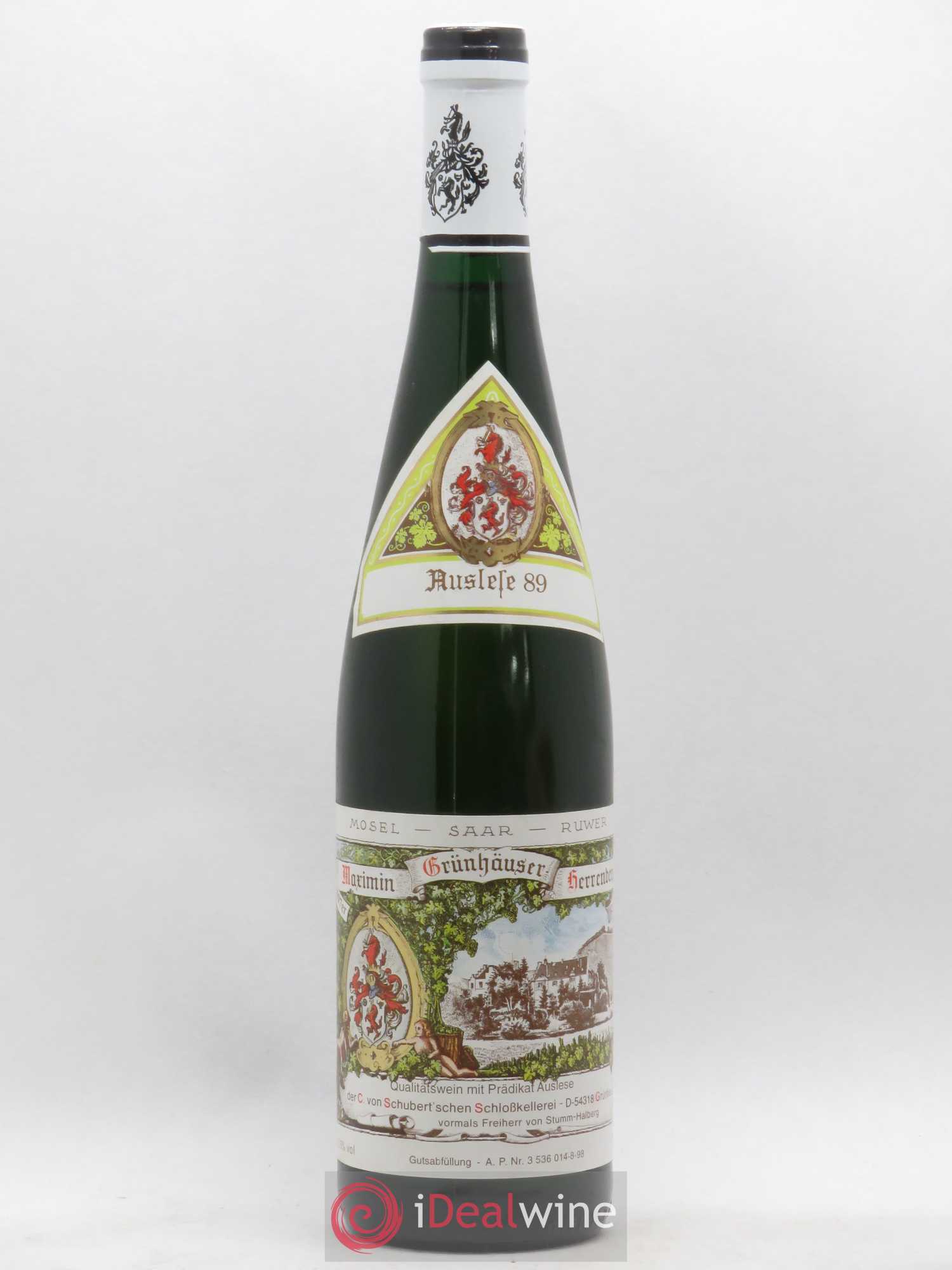 Riesling Maximin Grunhauser Herrenberg Riesling Auslese Der C Von Schubert'schen Schlobkellerei (sans prix de réserve) 1997 - Posten von 1 Flasche - 0