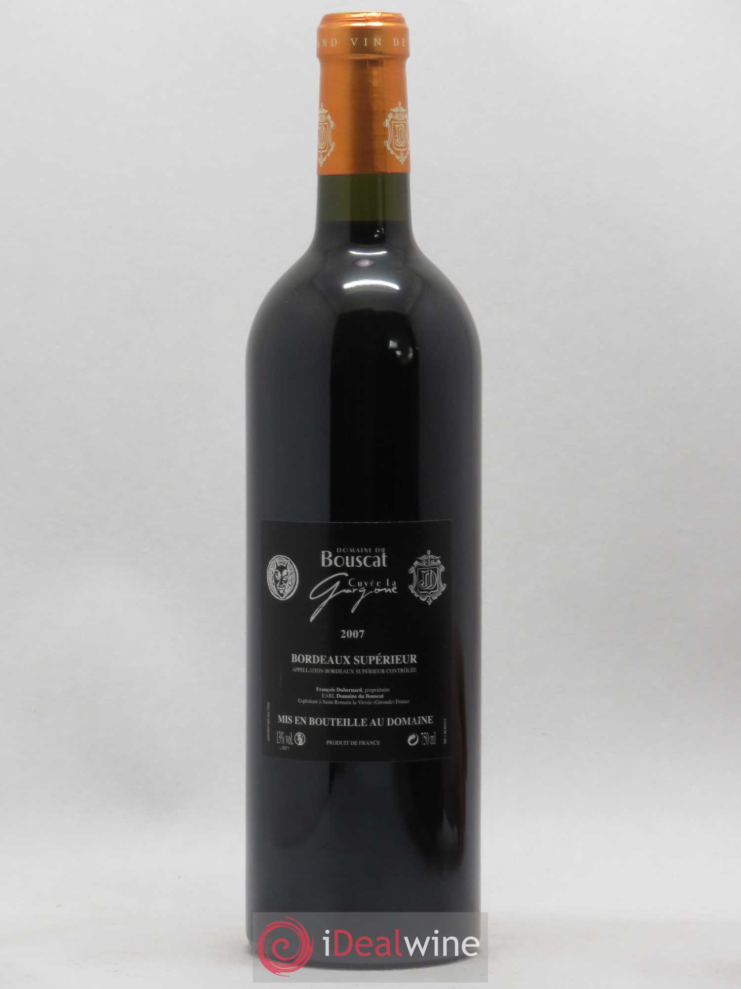 Bordeaux Supérieur Cuvée de la Gurgonne Domaine Bouscat (sans prix de réserve) 2007 - Lot de 1 bouteille - 1