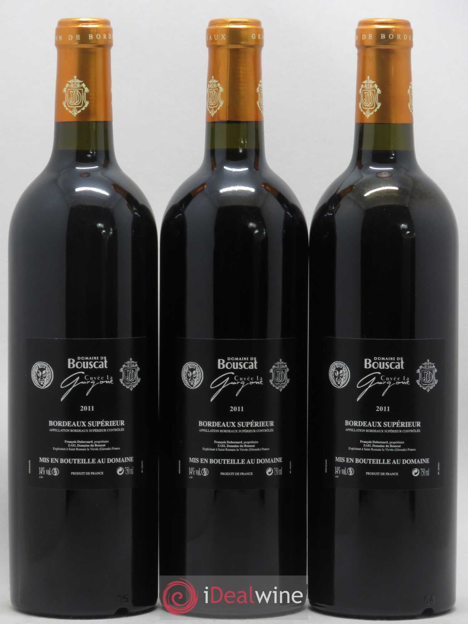 Bordeaux Supérieur Cuvée de la Gurgonne Domaine Bouscat (sans prix de réserve) 2011 - Lot de 6 bouteilles - 2