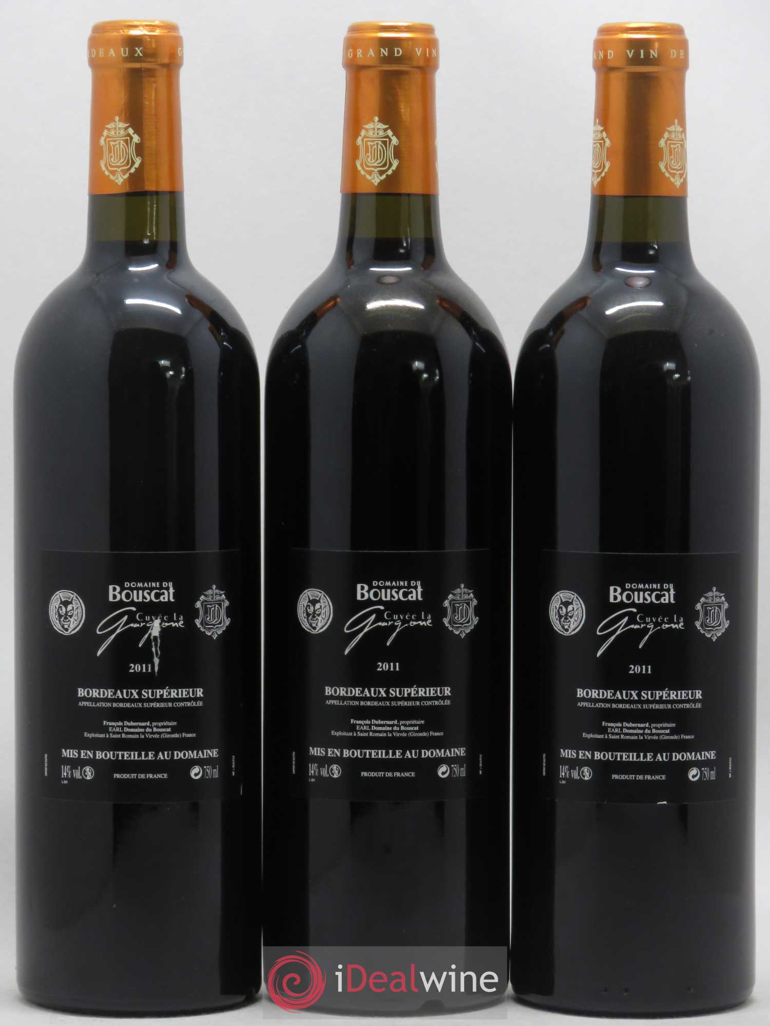 Bordeaux Supérieur Cuvée de la Gurgonne Domaine Bouscat (sans prix de réserve) 2011 - Lot de 6 bouteilles - 4