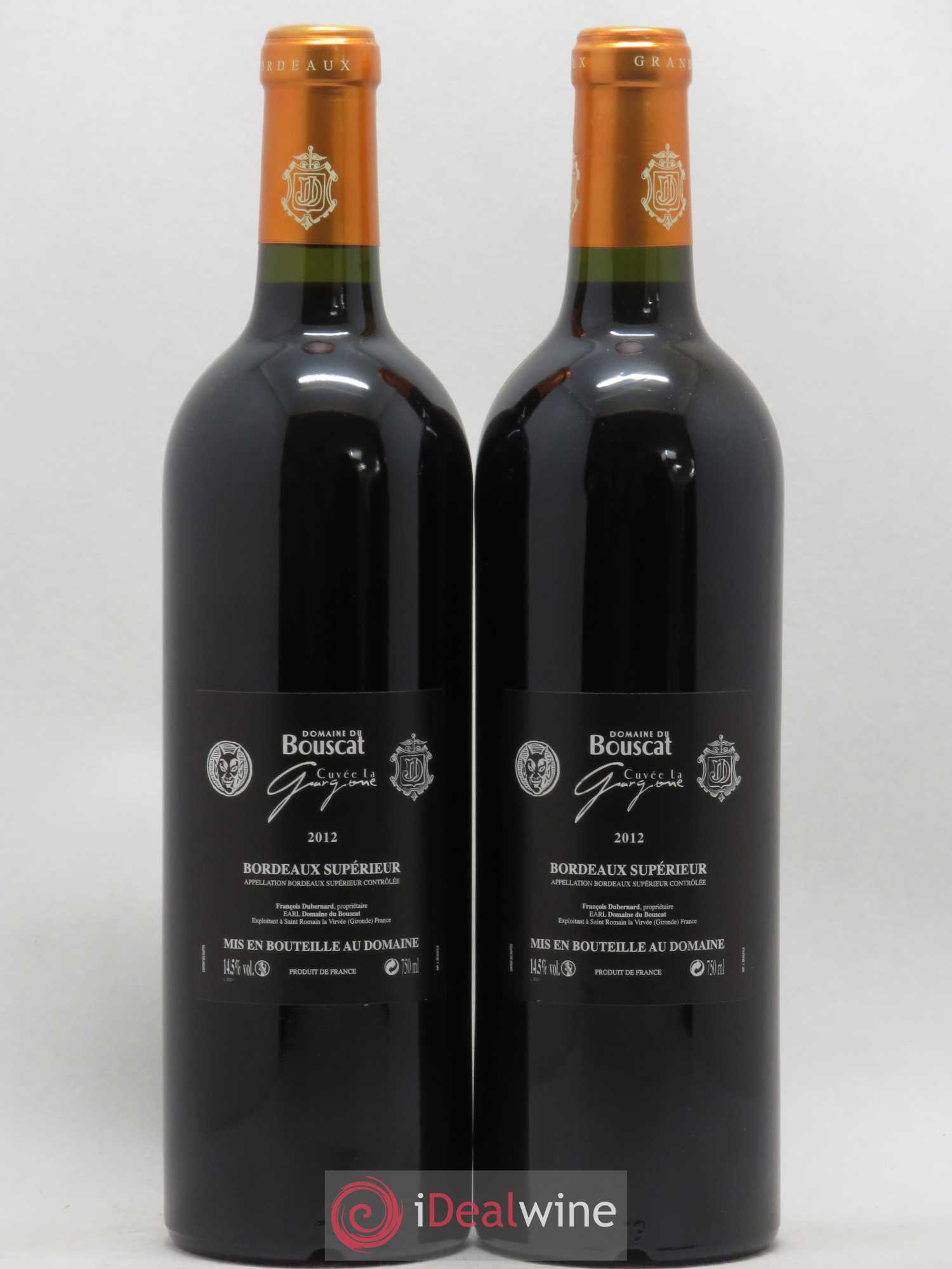 Bordeaux Supérieur Cuvée de la Gurgonne Domaine Bouscat (sans prix de réserve) 2012 - Posten von 5 Flaschen - 4