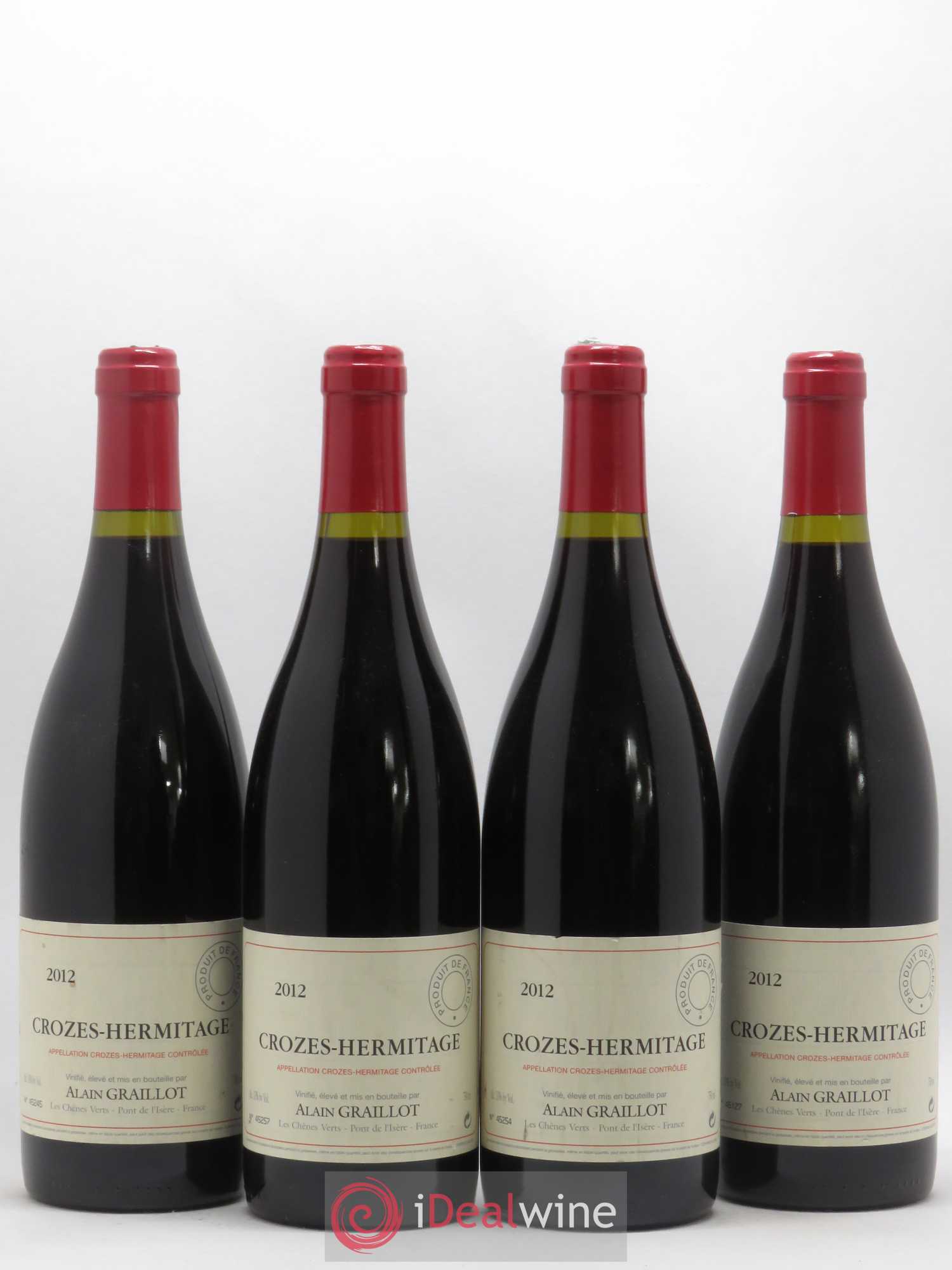 Crozes-Hermitage Domaine Graillot (sans prix de réserve) 2012 - Lot de 4 bouteilles - 0