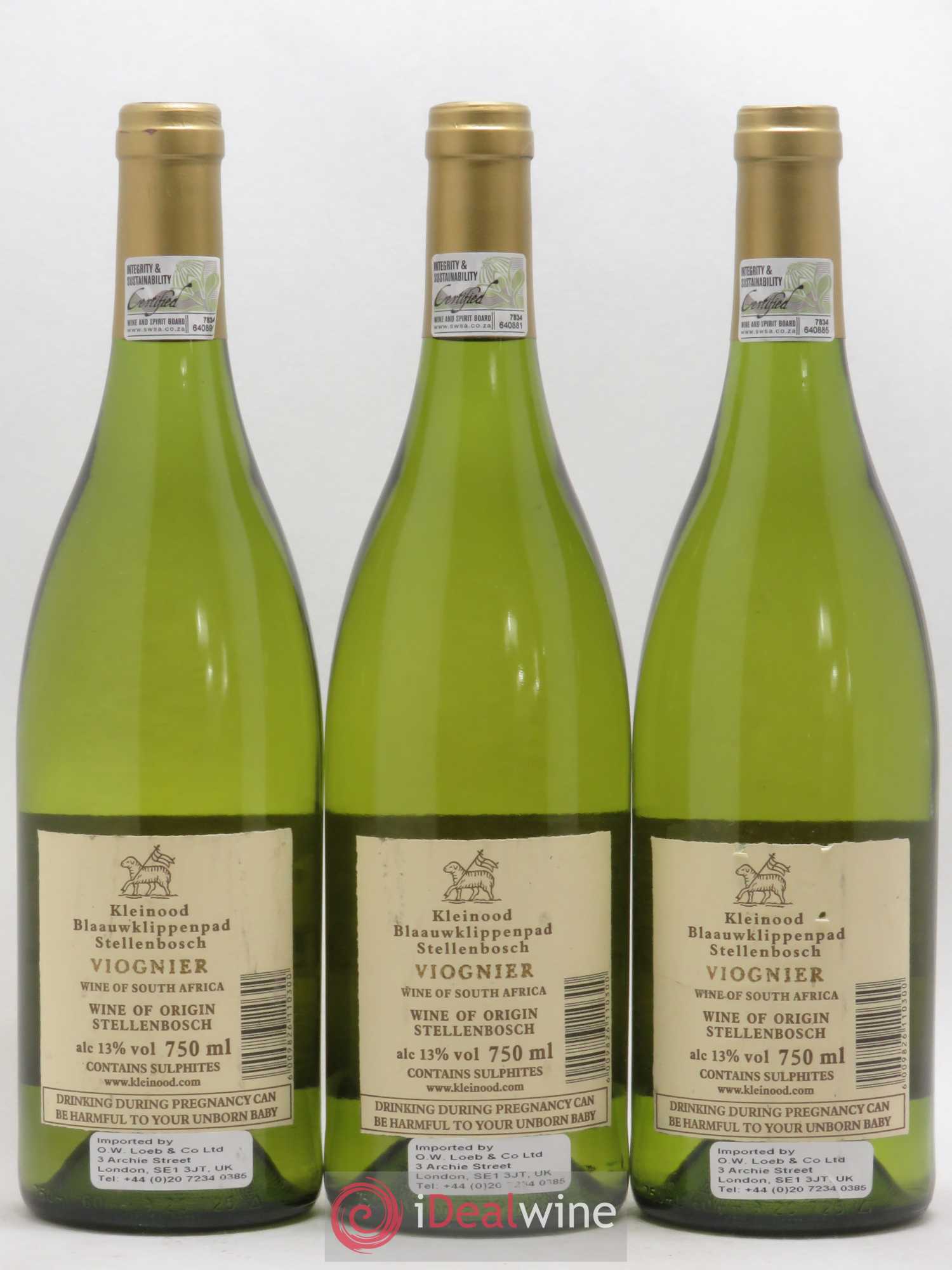 Afrique du Sud Kleinood Tamboerskloof Viognier (sans prix de réserve) 2016 - Lot de 3 bouteilles - 1