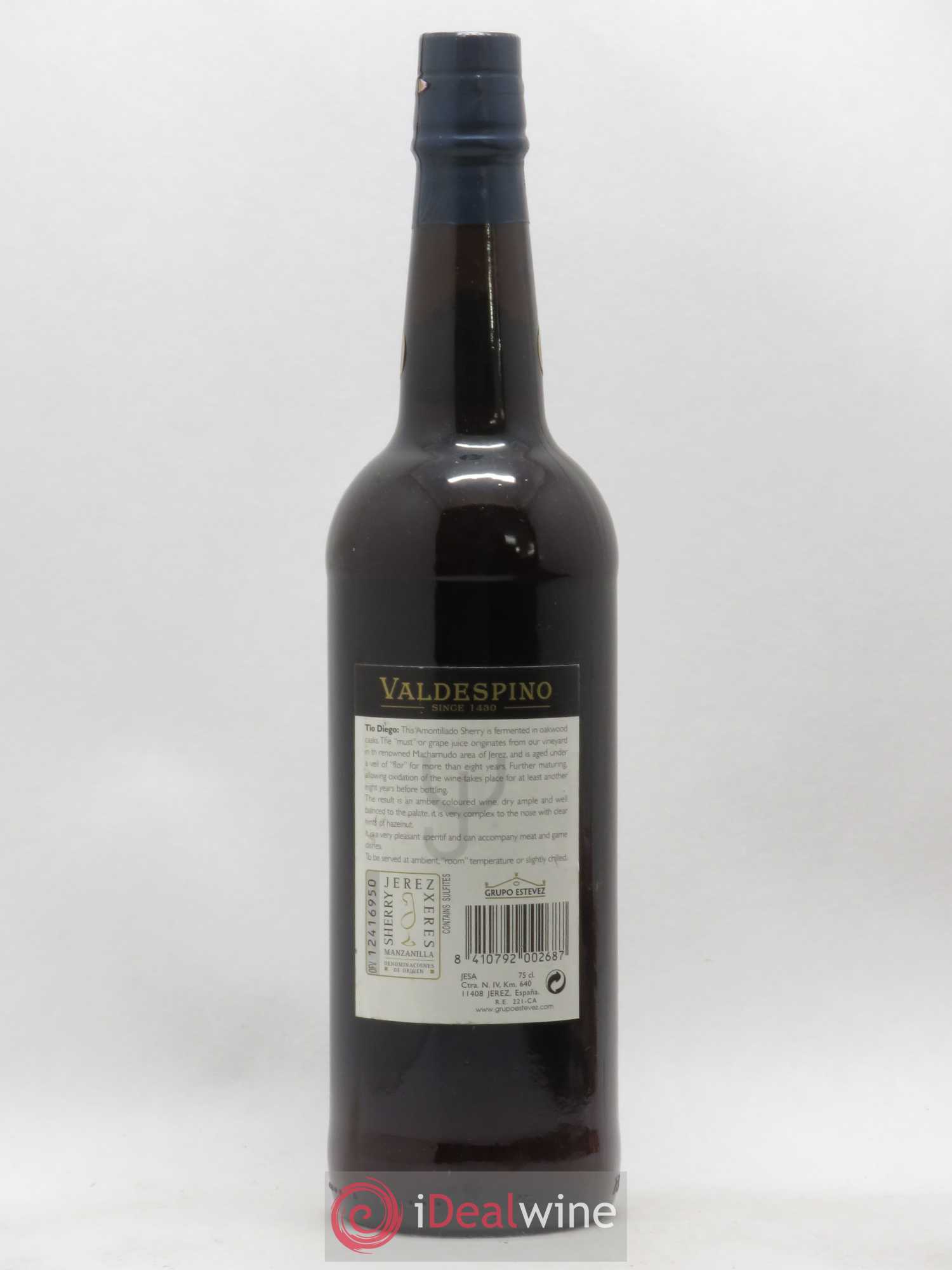 Espagne Jerez Valdespino Tio Diego Amontillado (sans prix de réserve) - Posten von 1 Flasche - 1