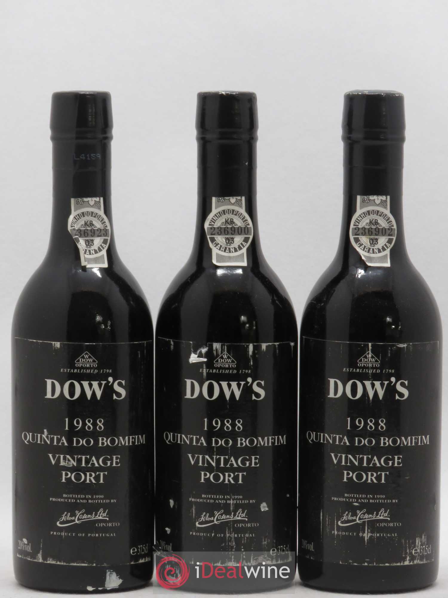 Portugal Dows Quinta Do Bomfim (sans prix de réserve) 1988 - Posten von 3 Demi-Flaschen - 0