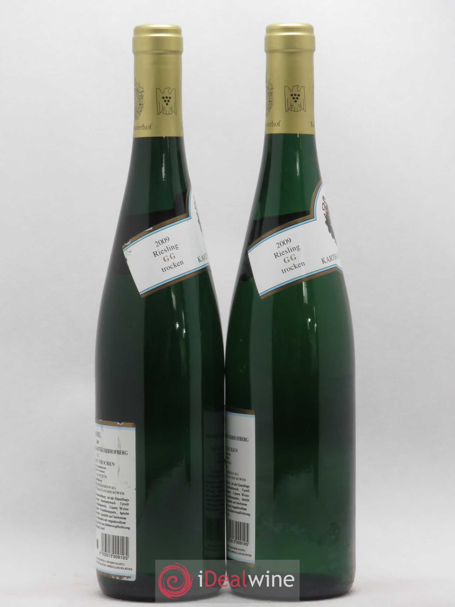 Riesling Mosel Karthauserhofberg Riesling GG Trocken (sans prix de réserve) 2009 - Posten von 2 Flaschen - 1