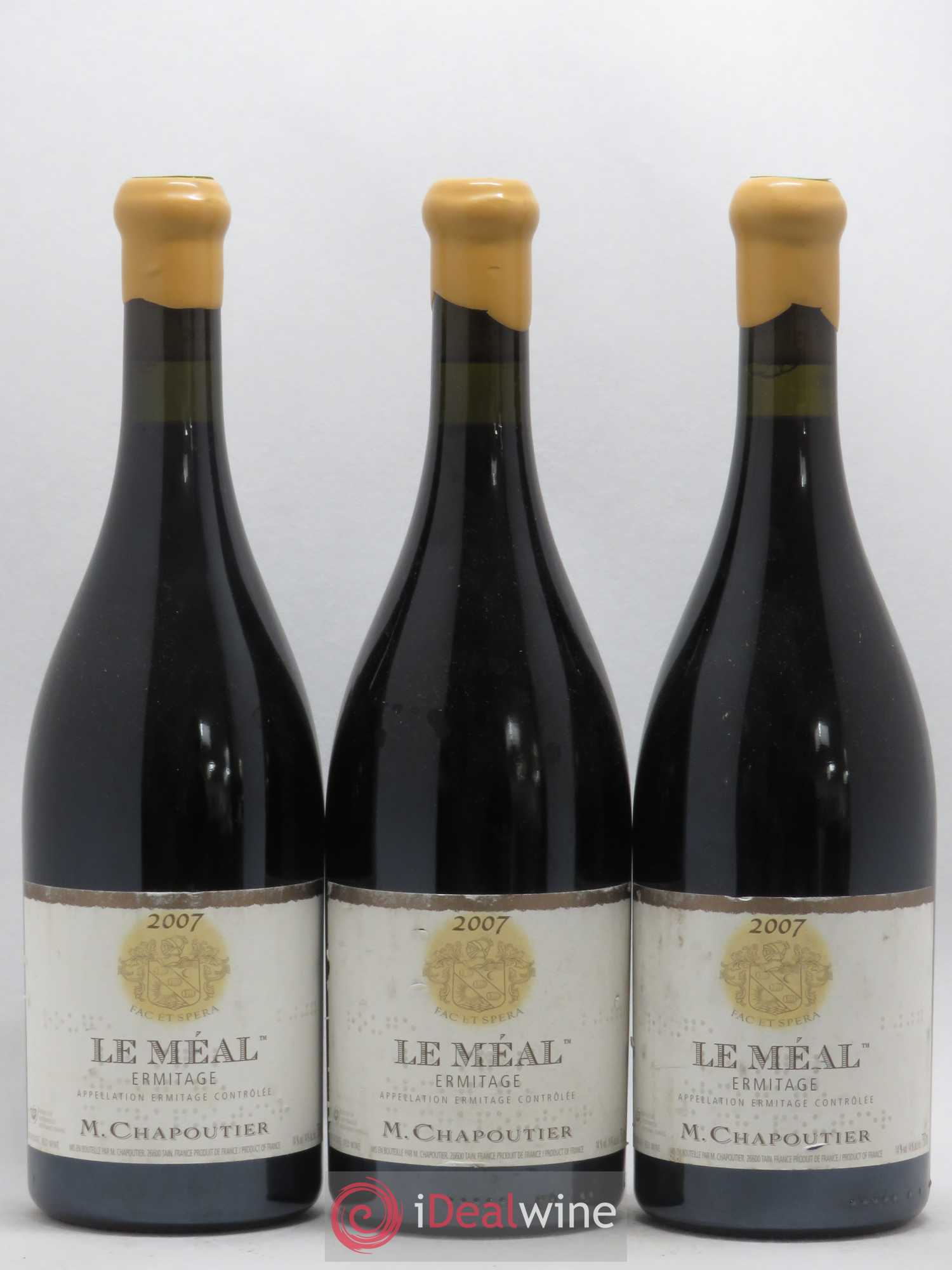 Hermitage Ermitage Le Méal Chapoutier 2007 - Lot de 3 bouteilles - 0
